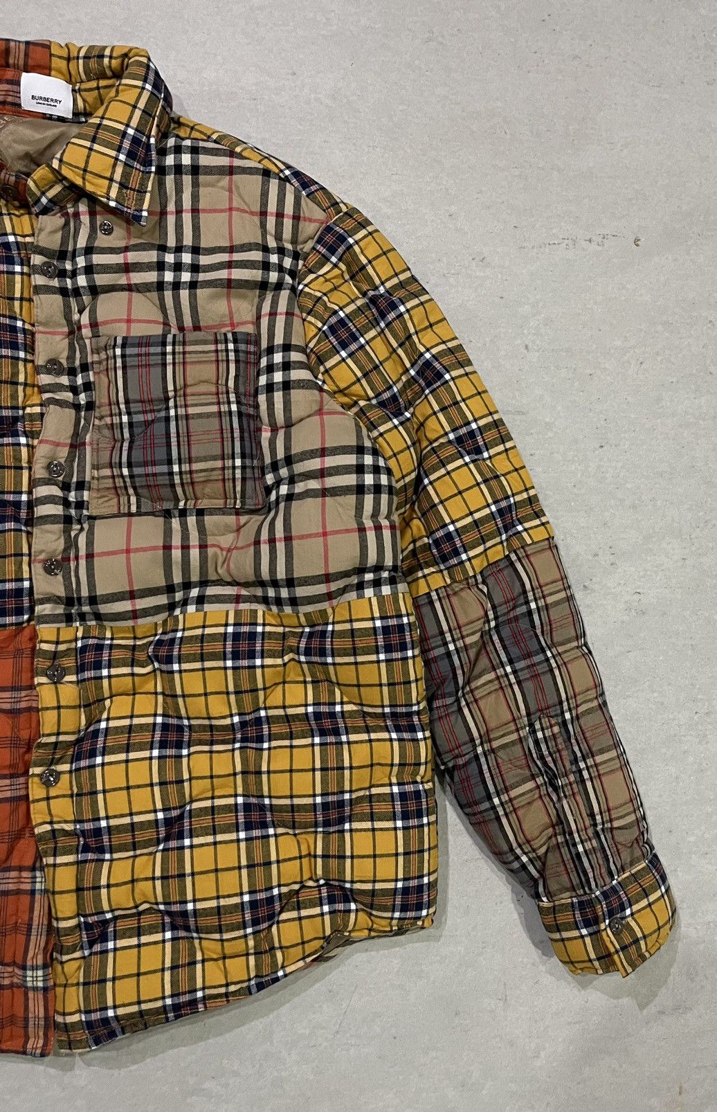 Burberry 🔥A/W 2019 BURBERRY PATCHWORK CONTRAST CHECK PUFFER OVERSHIRT Size US M / EU 48-50 / 2 - 4 Thumbnail