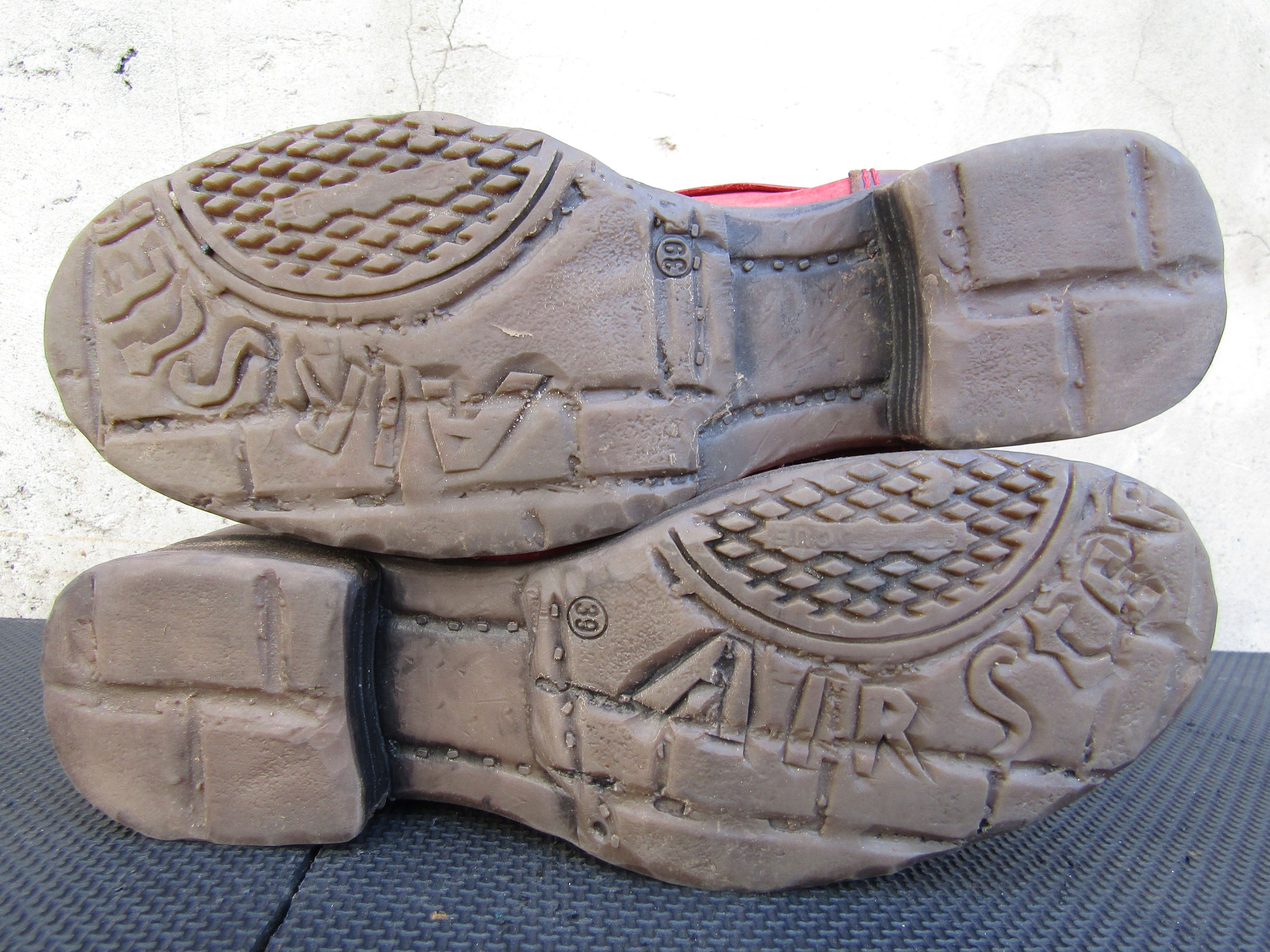 A.S.98 Airstep A.S.98 Red Combat Lace Up Leather Block Size US 9 / IT 39 - 9 Thumbnail