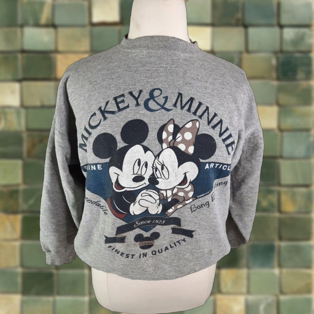 Vintage VINTAGE Unlimited Disney Mickey And Minnie Crewneck Sweatshirt XL USA Distressed Shirt Adults L/XL Gray 1990s Accessories Mens Size L / US 10 / IT 46 - 1 Thumbnail
