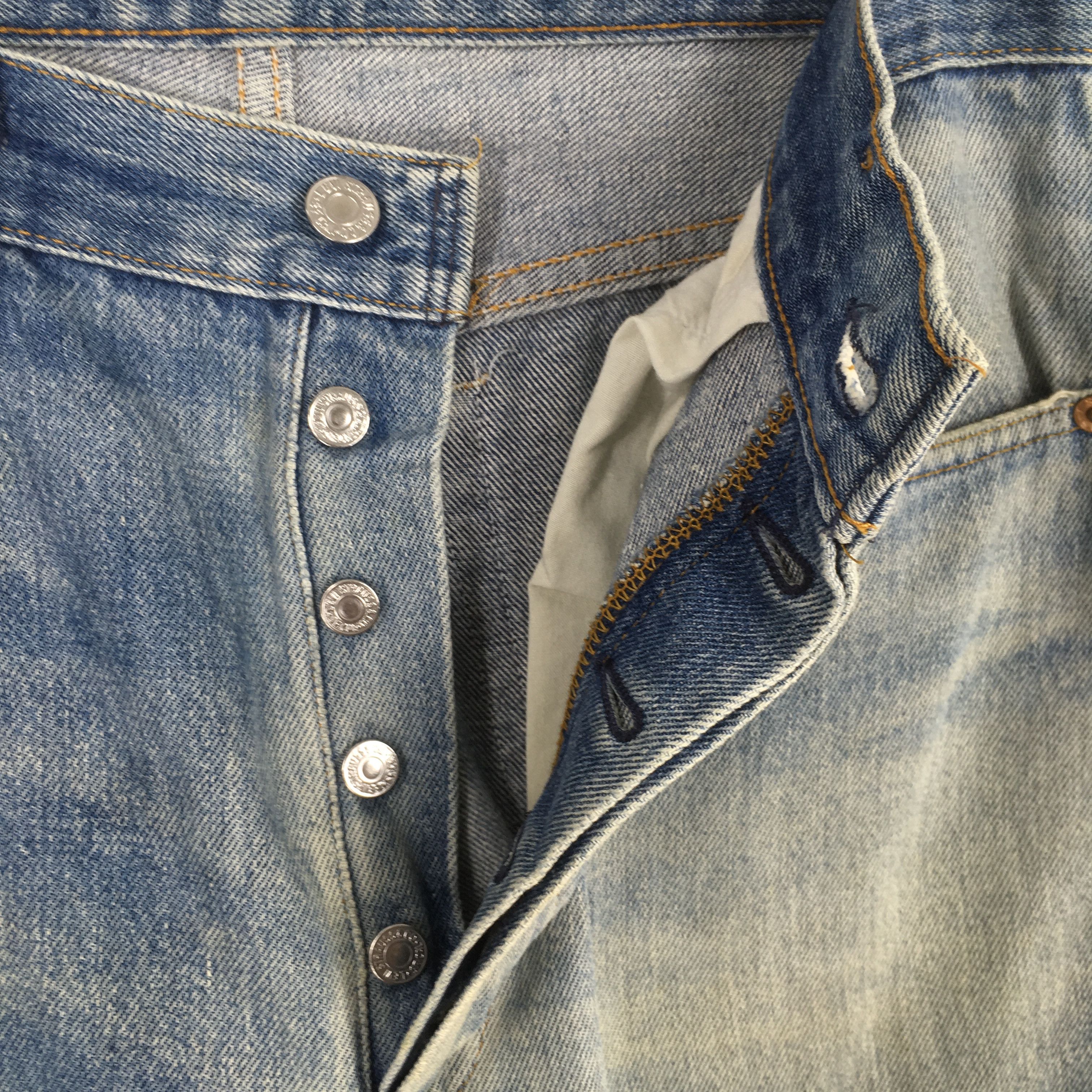 Levi's Size 31x29 Vintage 80s Levi's 501 Faded Blue Jeans S1632 Size US 31 - 6 Thumbnail