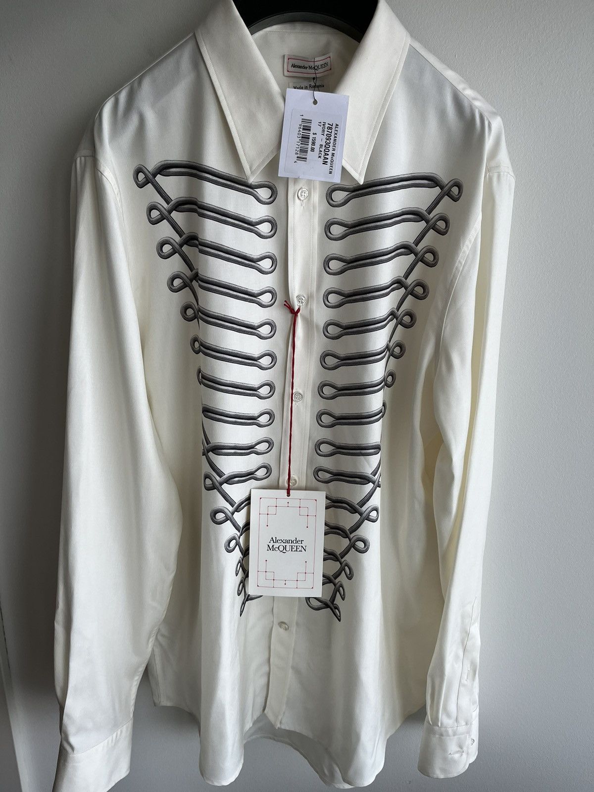 Alexander McQueen × MCQ × McQ Alexander McQueen Rare $1,800 Alexander McQueen Super Runway Celebrity Shirt Size US XL / EU 56 / 4 - 7 Thumbnail