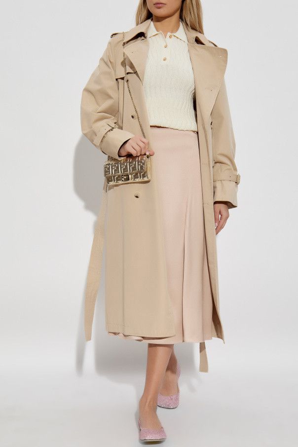 Fendi o1s1wg110226 Midi Skirt in Beige Size 28" / US 6 / IT 42 - 4 Thumbnail