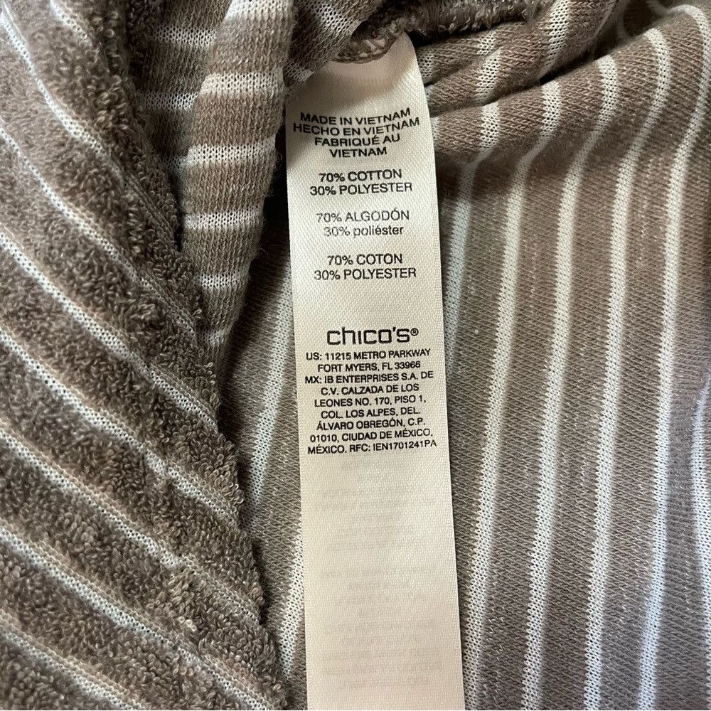 Chicos NWT New Chico's Angled Lines Spliced Boatneck Beige Tunic S Size XL / US 12-14 / IT 48-50 - 8 Thumbnail