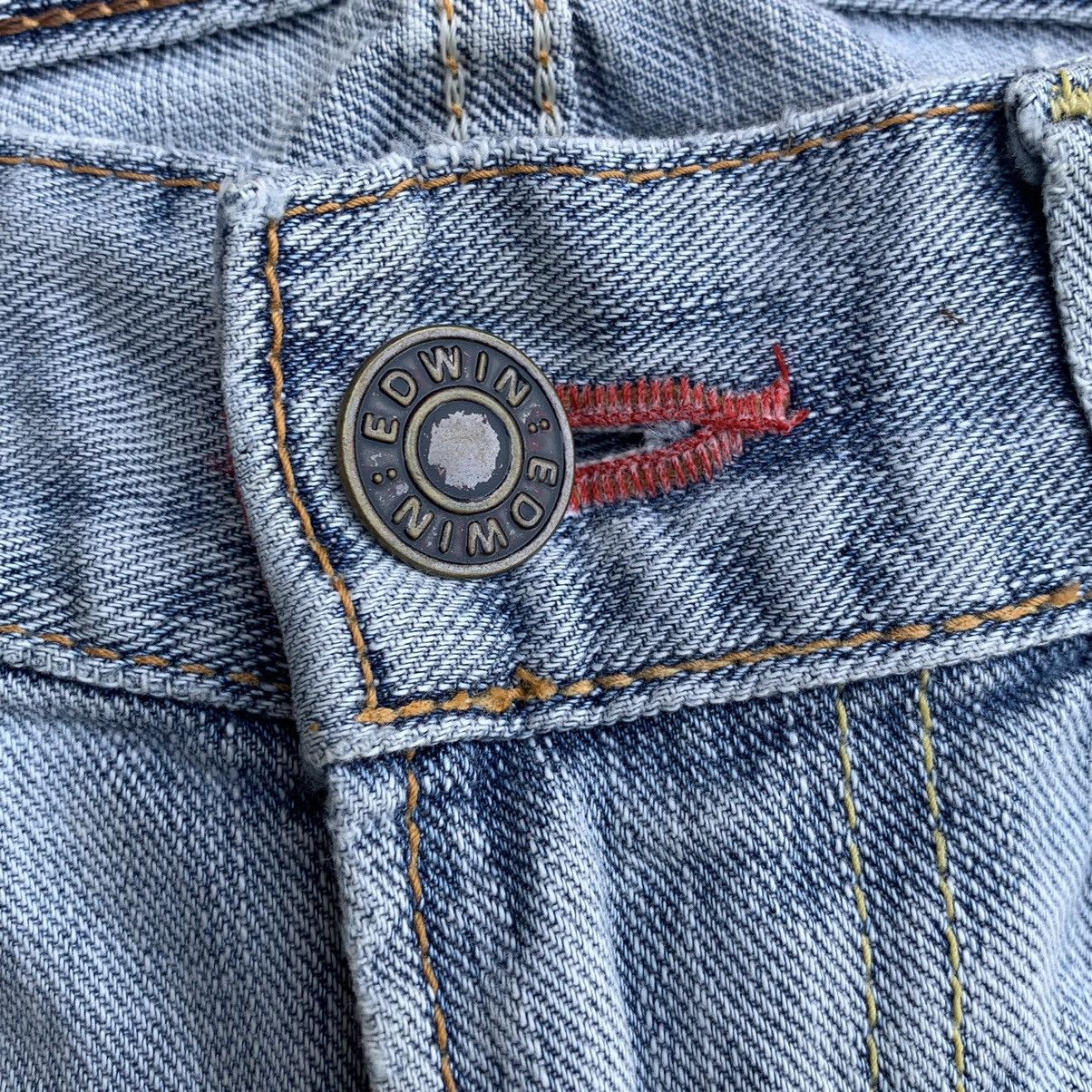 Japanese Brand Vintage 90s Era Japan Edwin Blue Washed Distressed Jeans W34 Size US 34 / EU 50 - 9 Thumbnail