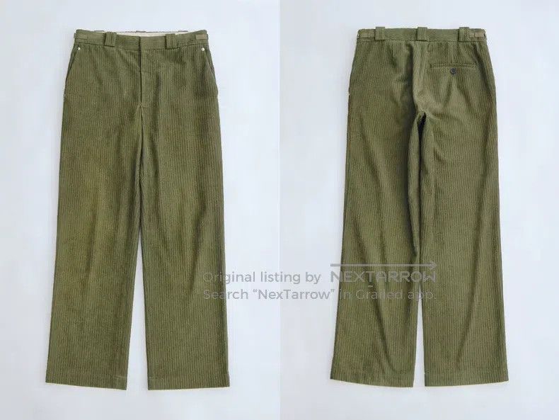 Helmut Lang Helmut Lang Green corduroy wide-leg pants Size US 31 - 8 Thumbnail