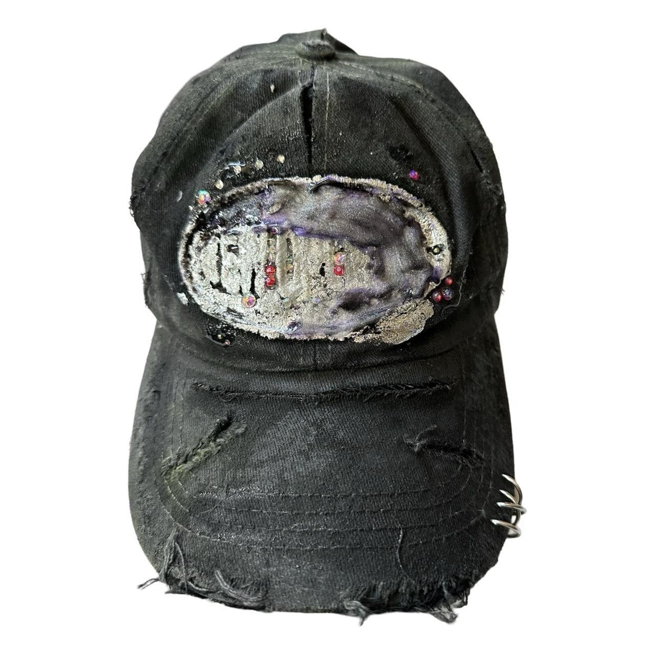 Other ASTROBOI* 'Cosmos' Black Distressed Metallic Rhinestone Hat Size ONE SIZE - 1 Thumbnail