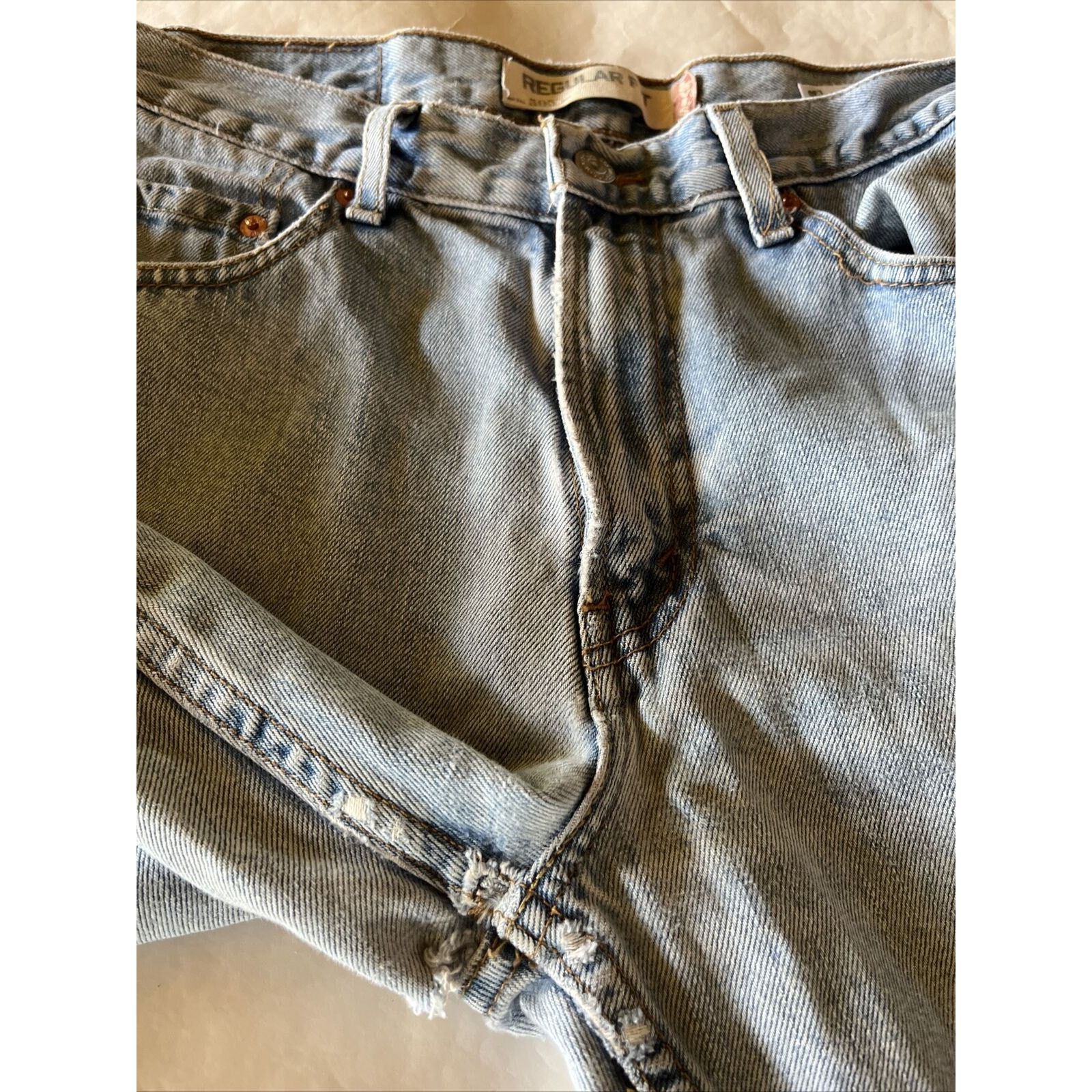 Levi's Levi’s 505 Jeans Mens 32x30 Light Wash Denim Cotton Blue Size US 32 / EU 48 - 11 Thumbnail