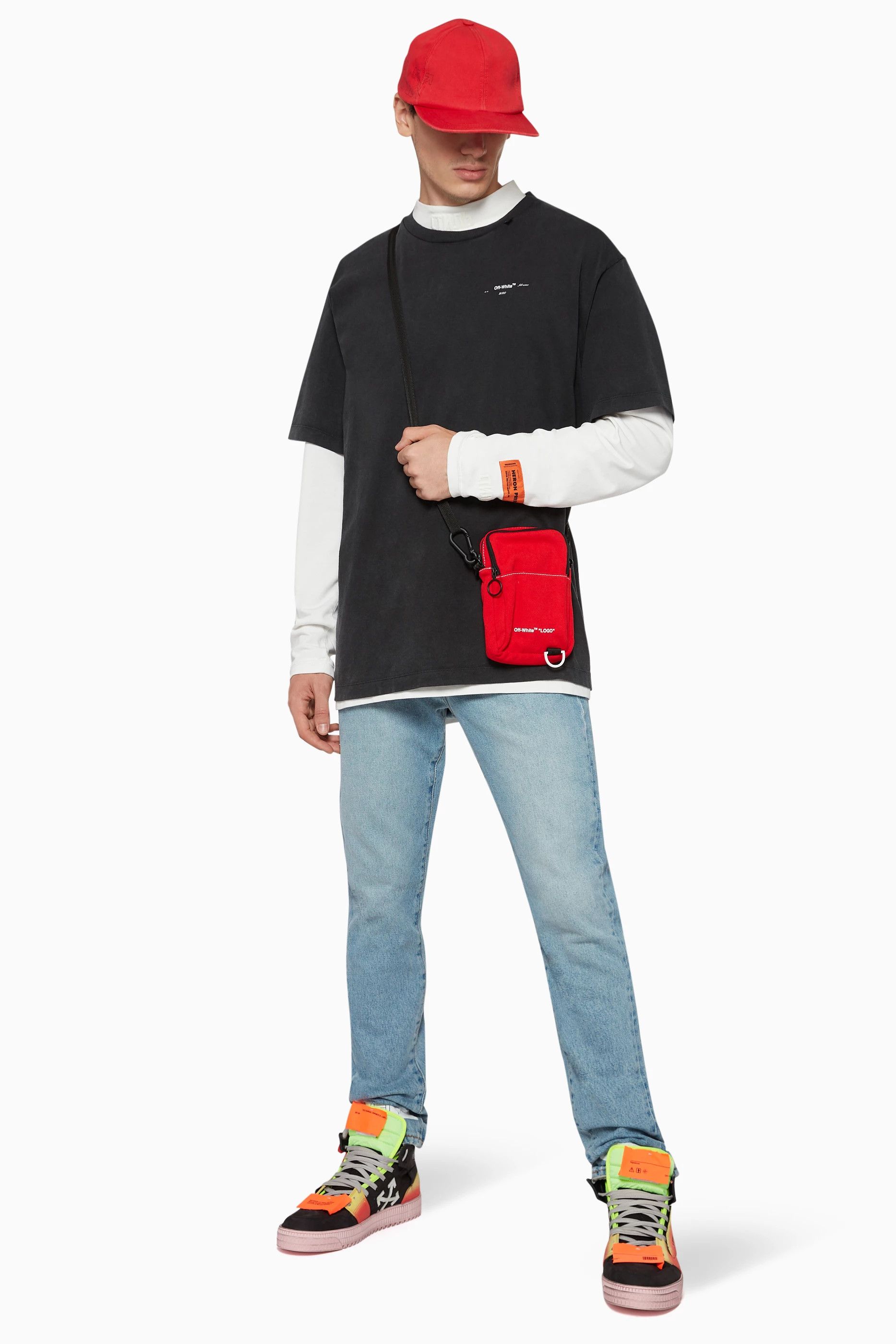 Off-White Washed Black Embroidered Scribble Arrows Oversized T-Shirt Size US XS / EU 42 / 0 - 3 Thumbnail
