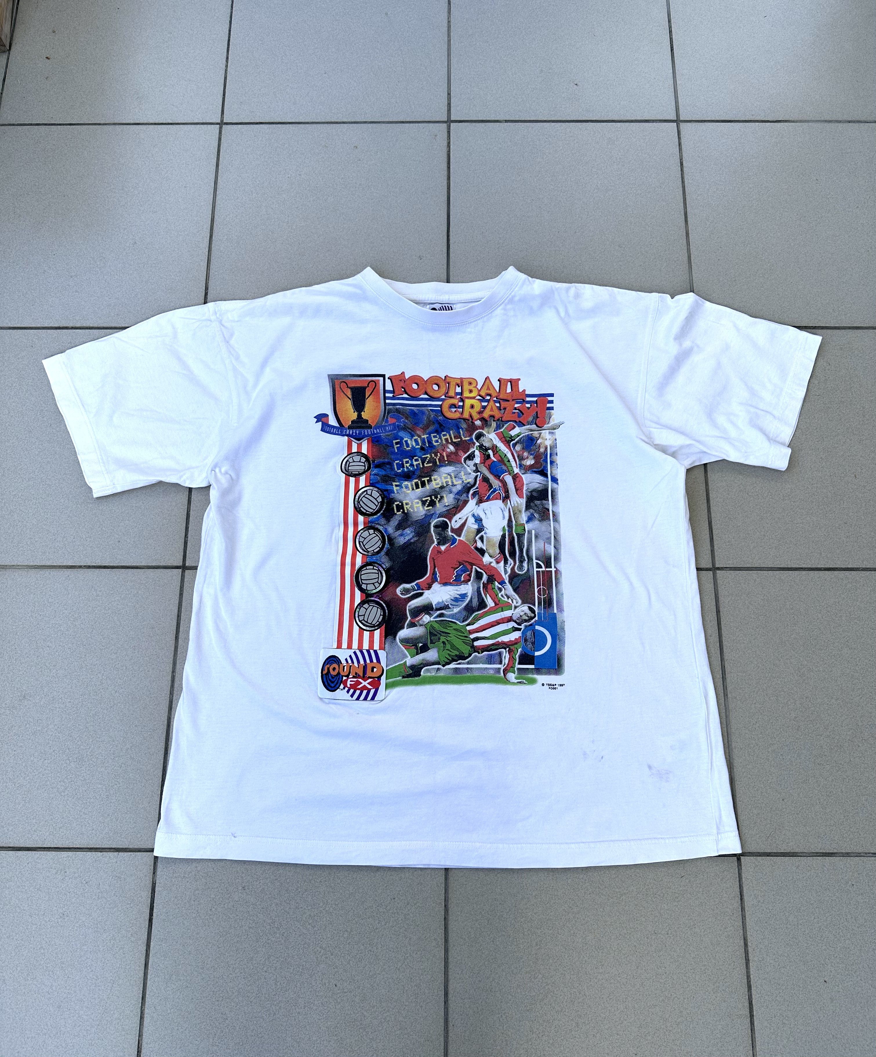 Vintage Vintage Football Crazy t-shirt usa 90s 80s Size US L / EU 52-54 / 3 - 2 Thumbnail