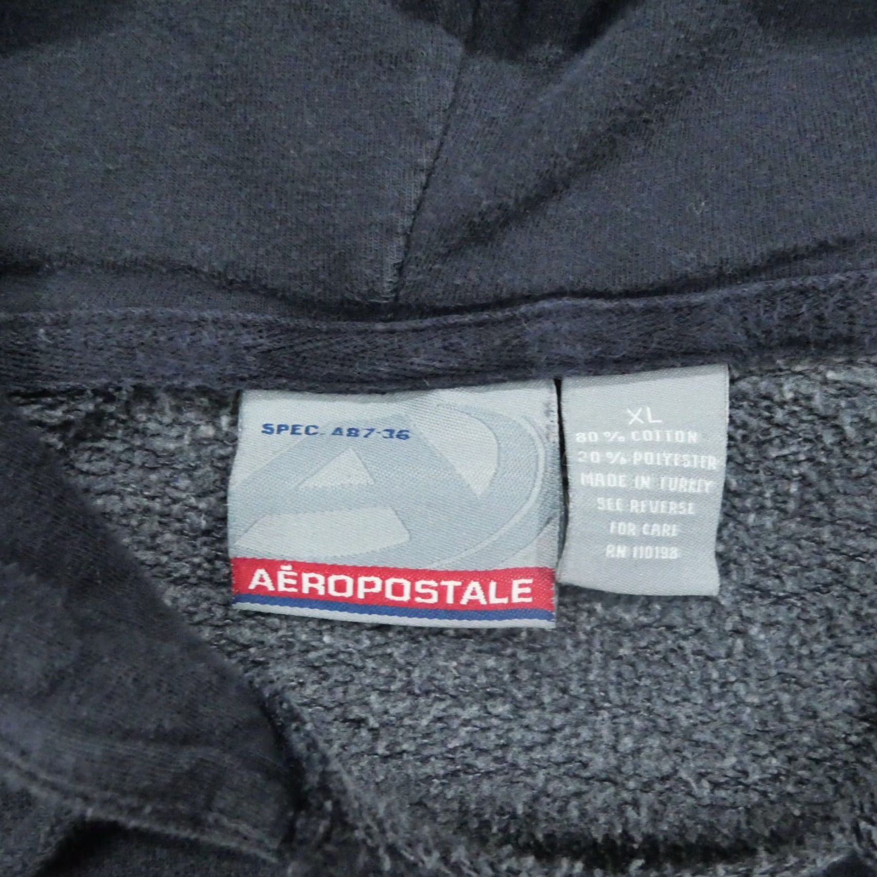 Aeropostale VINTAGE Aeropostale Hoodie Mens XL Blue Pullover Distressed Grunge Football 90s Y2K Logo Hooded Size US XL / EU 56 / 4 - 7 Thumbnail