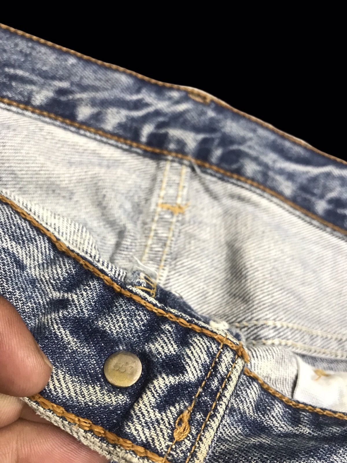 Levi's 💥VTG💥 Levis 501 Regular Medium Wash Distressed Denim F164 Size US 33 - 11 Thumbnail