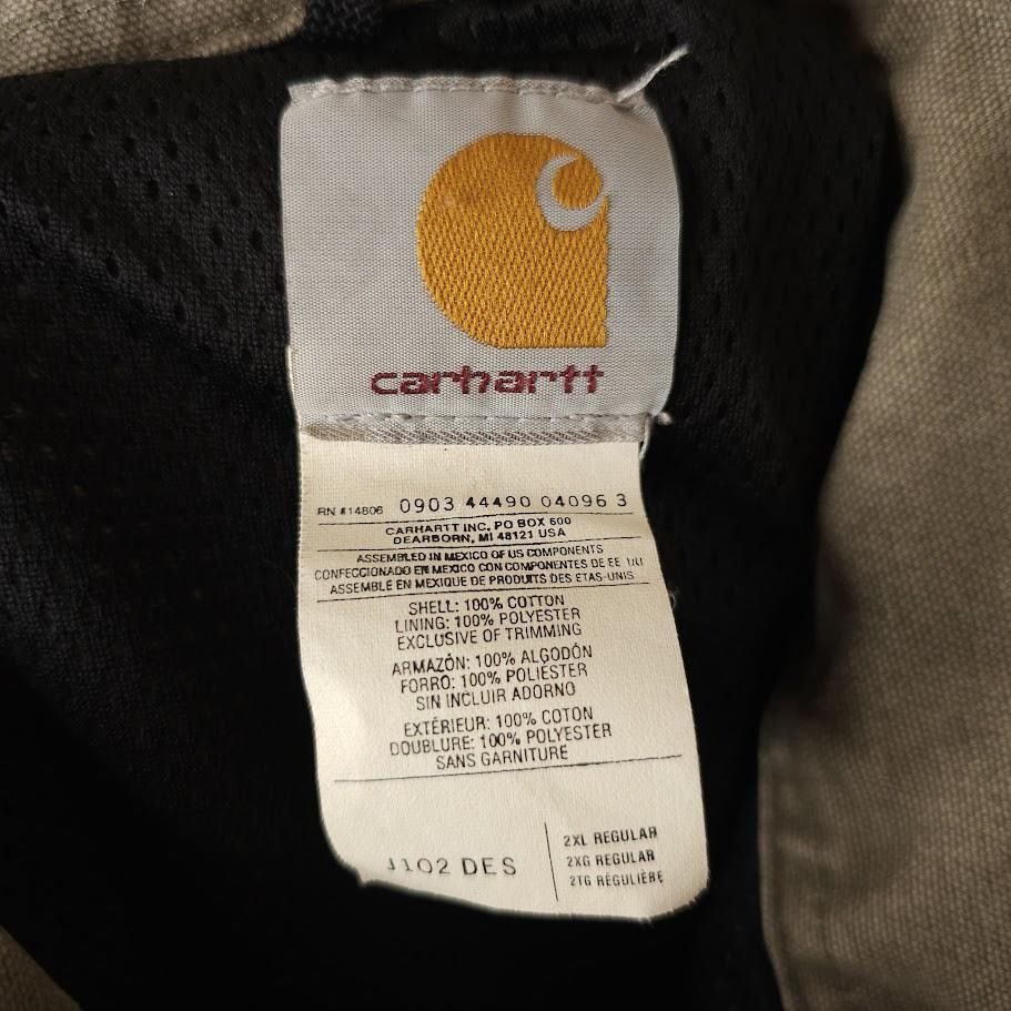 Vintage Carhartt Work Jacket Mens Size 2XL Beige Y2K J102