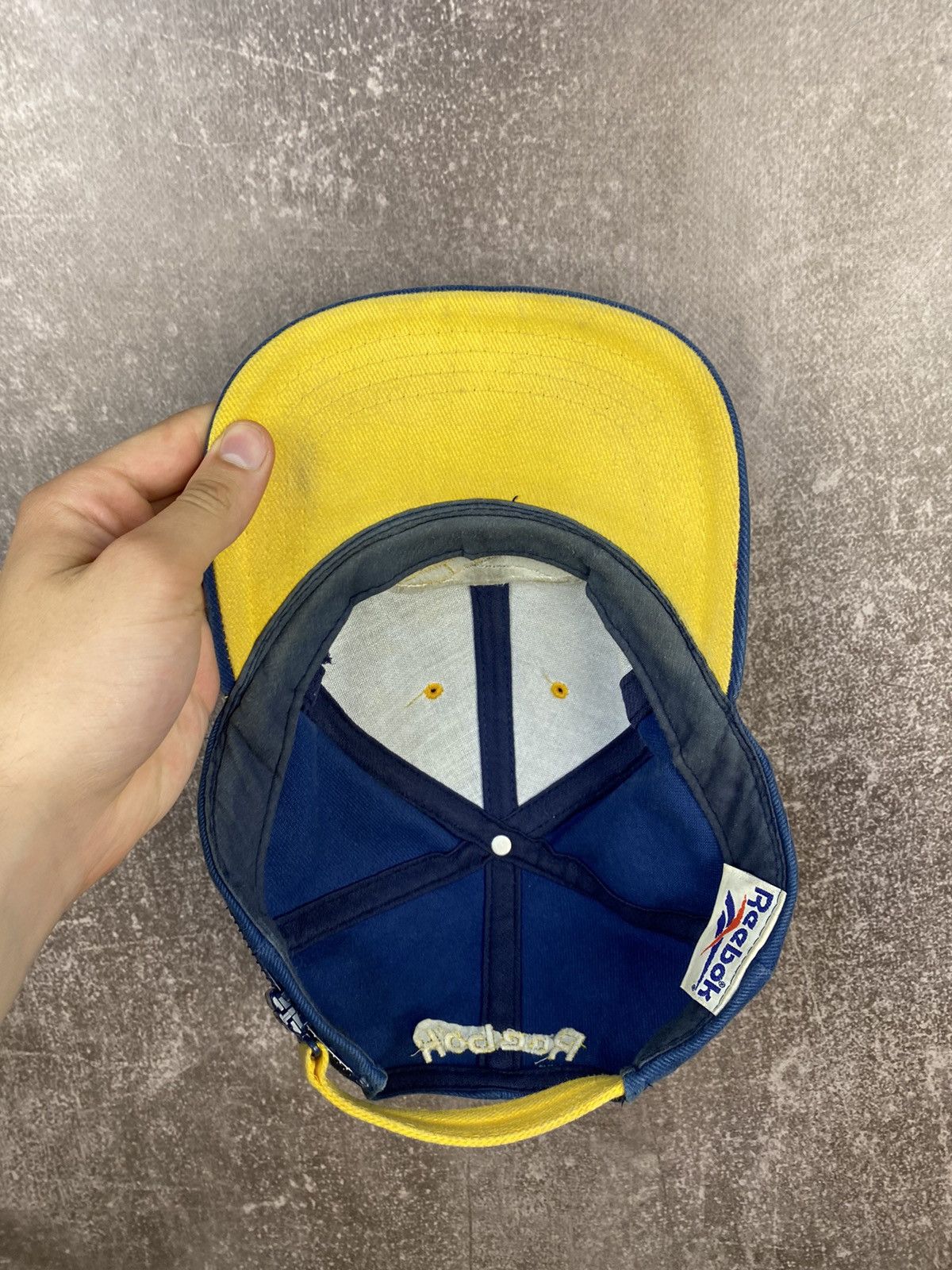 Reebok Reebok Cap Vintage 90s Velvet Big Logo Hat Size ONE SIZE - 9 Thumbnail