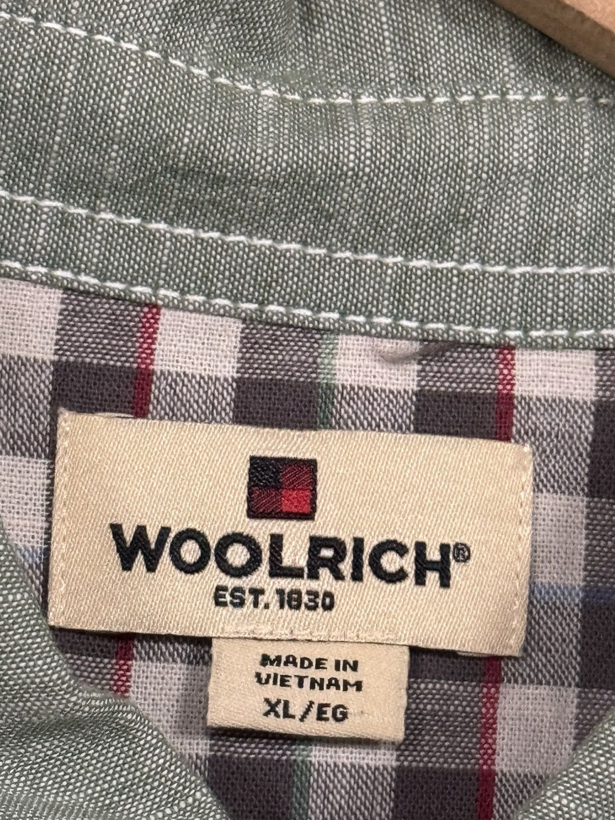 Woolrich Woolen Mills Woolrich Green Short Sleeve Button Up Collar Shirt XL Size US XL / EU 56 / 4 - 4 Thumbnail