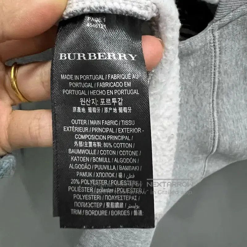 Burberry Burberry Gray Cotton Long Sleeve Sweatshirt. Size XS / US 0-2 / IT 36-38 - 3 Thumbnail