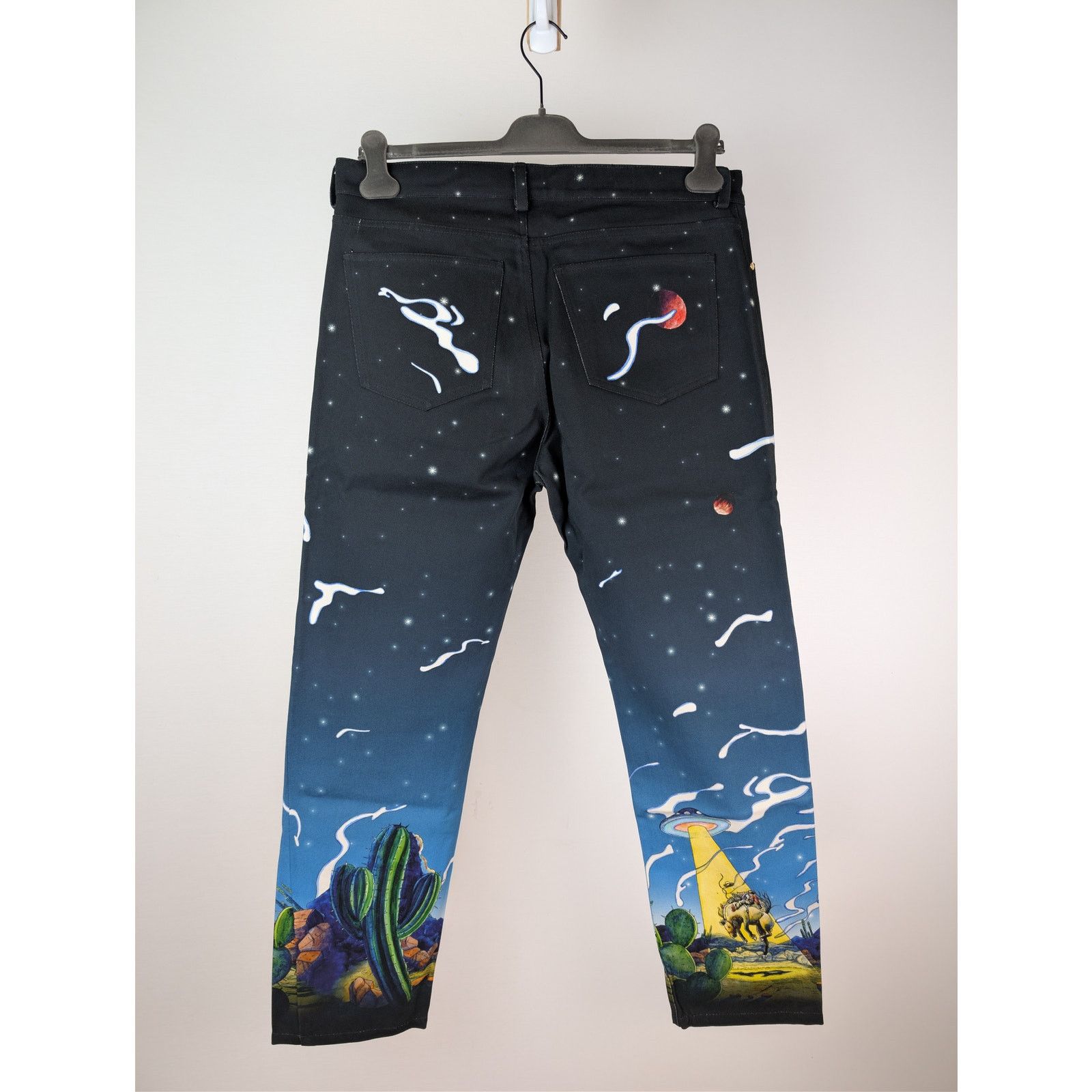 Casablanca o1rshd1 Cowboy De L'Espace Printed Straight Leg Denim Jeans Size US 36 / EU 52 - 16 Thumbnail