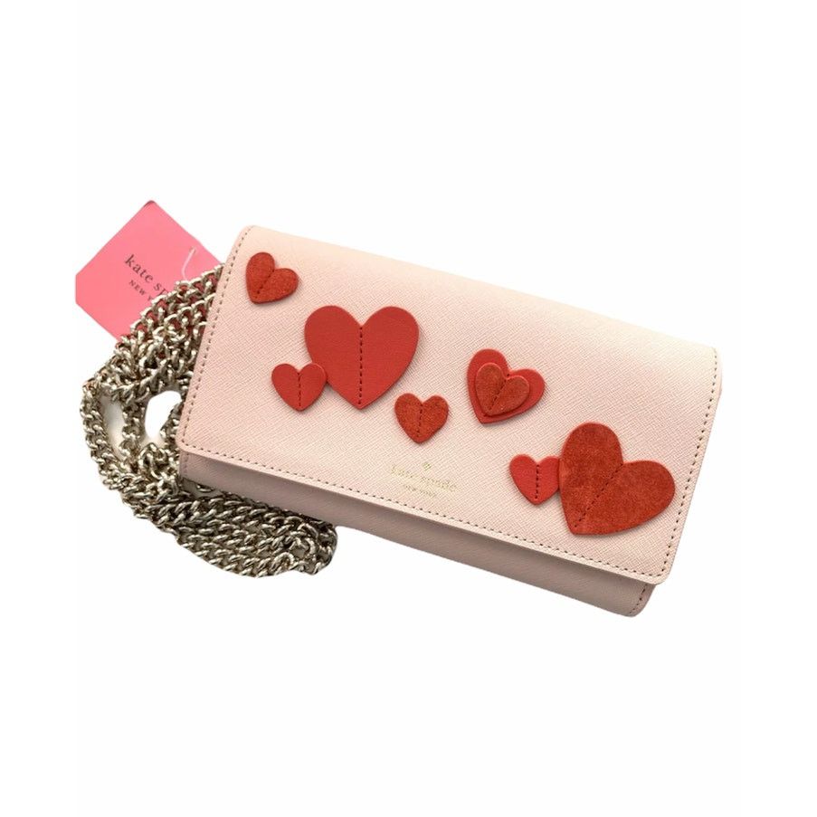 Kate Spade Kate Spade New York Heart Vellum Pink Red Hearts Crossbody Size ONE SIZE - 2 Thumbnail