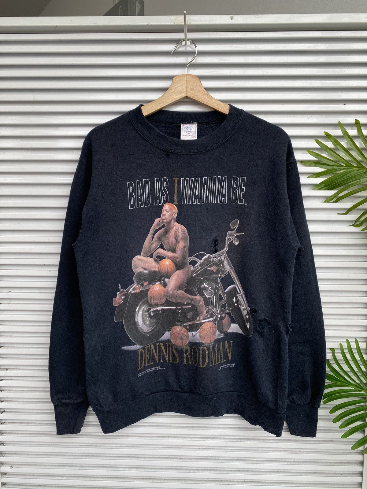 Band Tees Vintage Dennis Rodman Distressed Crewneck/ Sade Travis Scott Size US M / EU 48-50 / 2 - 1 Thumbnail