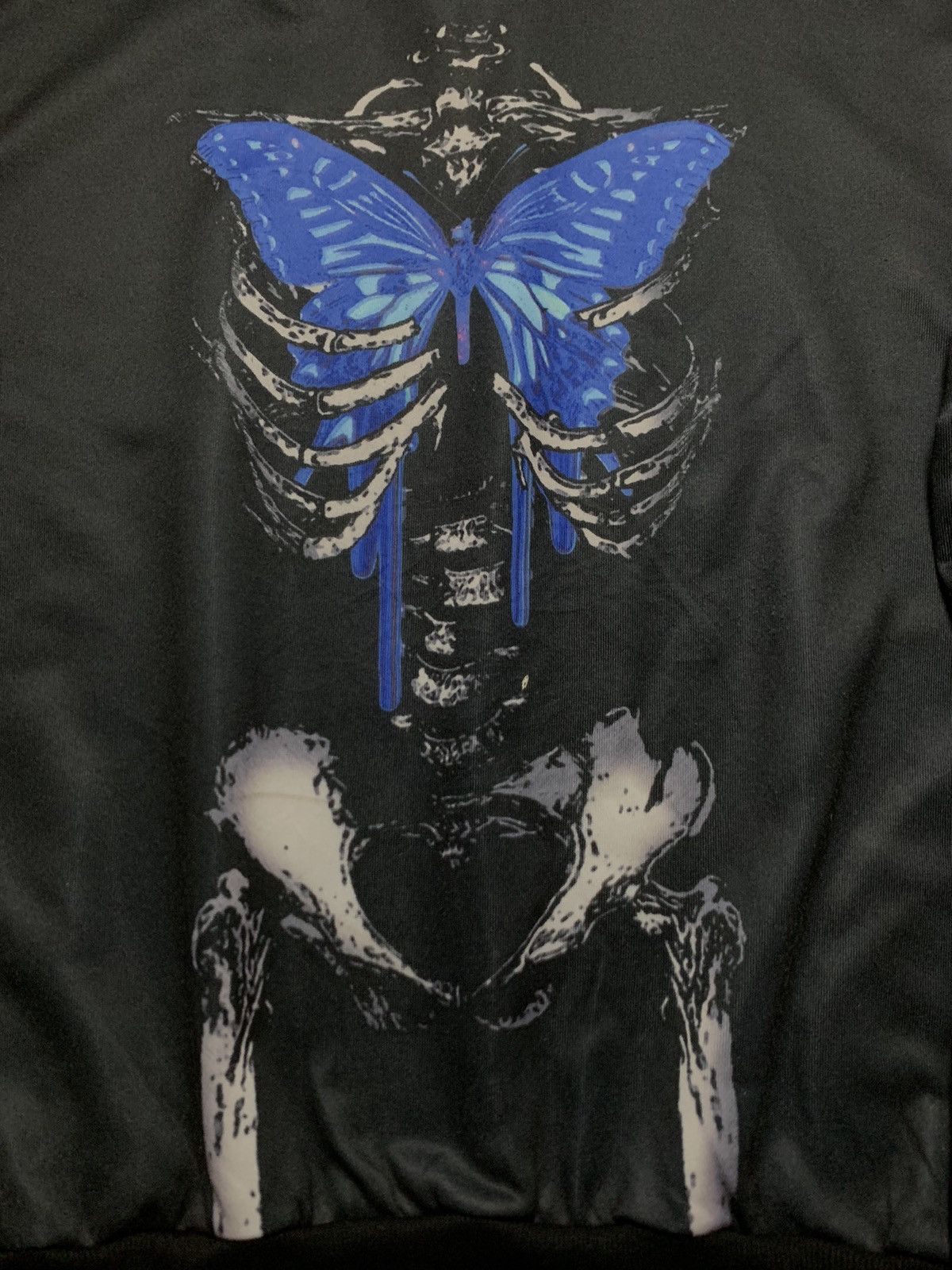 Japanese Brand Acdc Rag X Ray Skull Bones Psychedelic Butterfly Vkei Style Size ONE SIZE - 3 Thumbnail