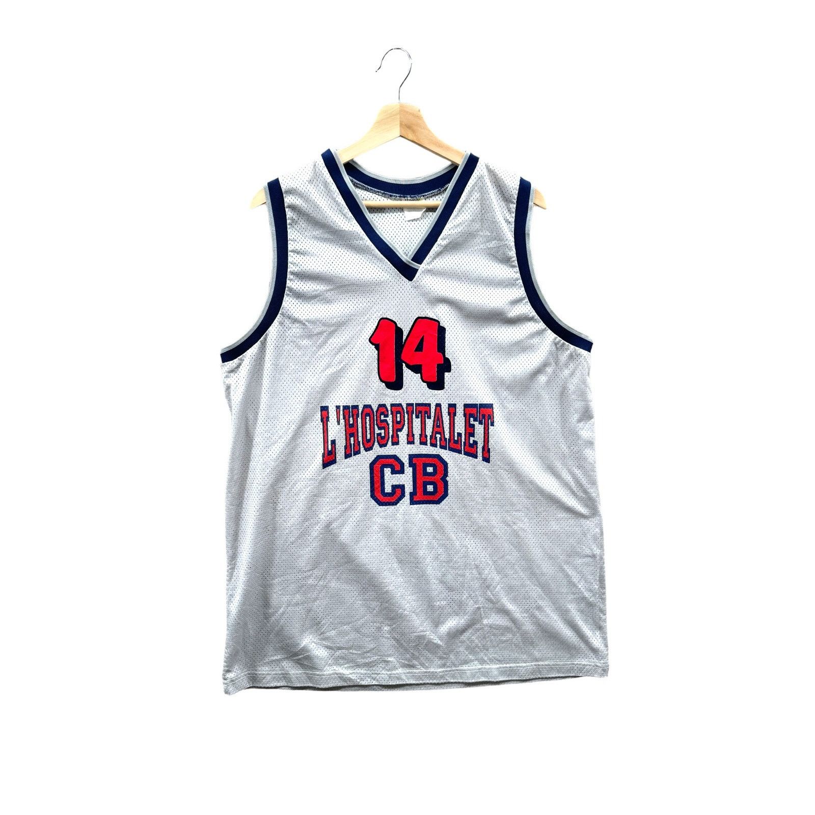Vintage 1990's Bemar CB L'Hospitalet Basketball Mesh Jersey Size US XXL / EU 58 / 5 - 1 Thumbnail