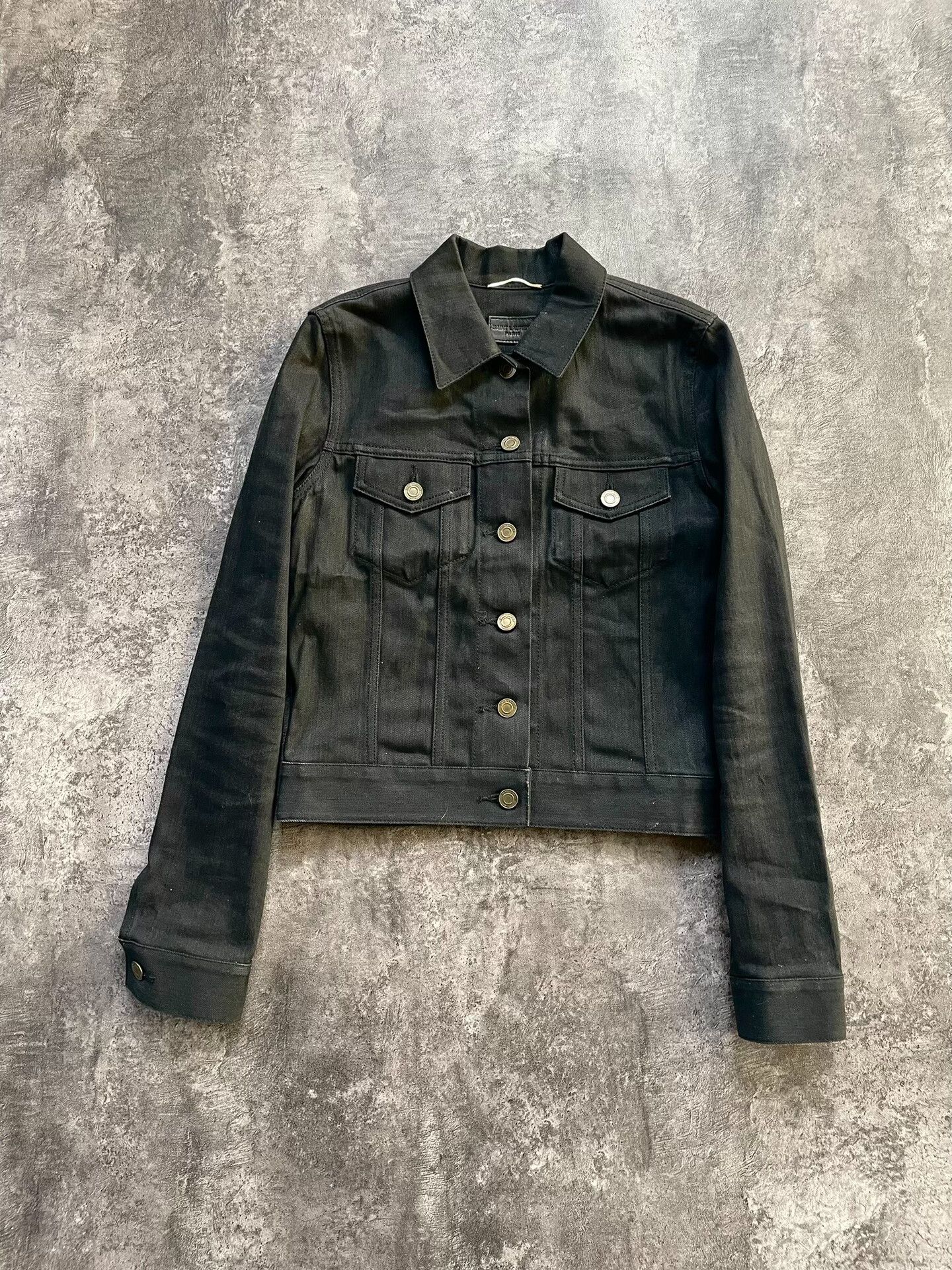 Saint Laurent Paris Saint Laurent Waxed Denim Jacket | Grailed