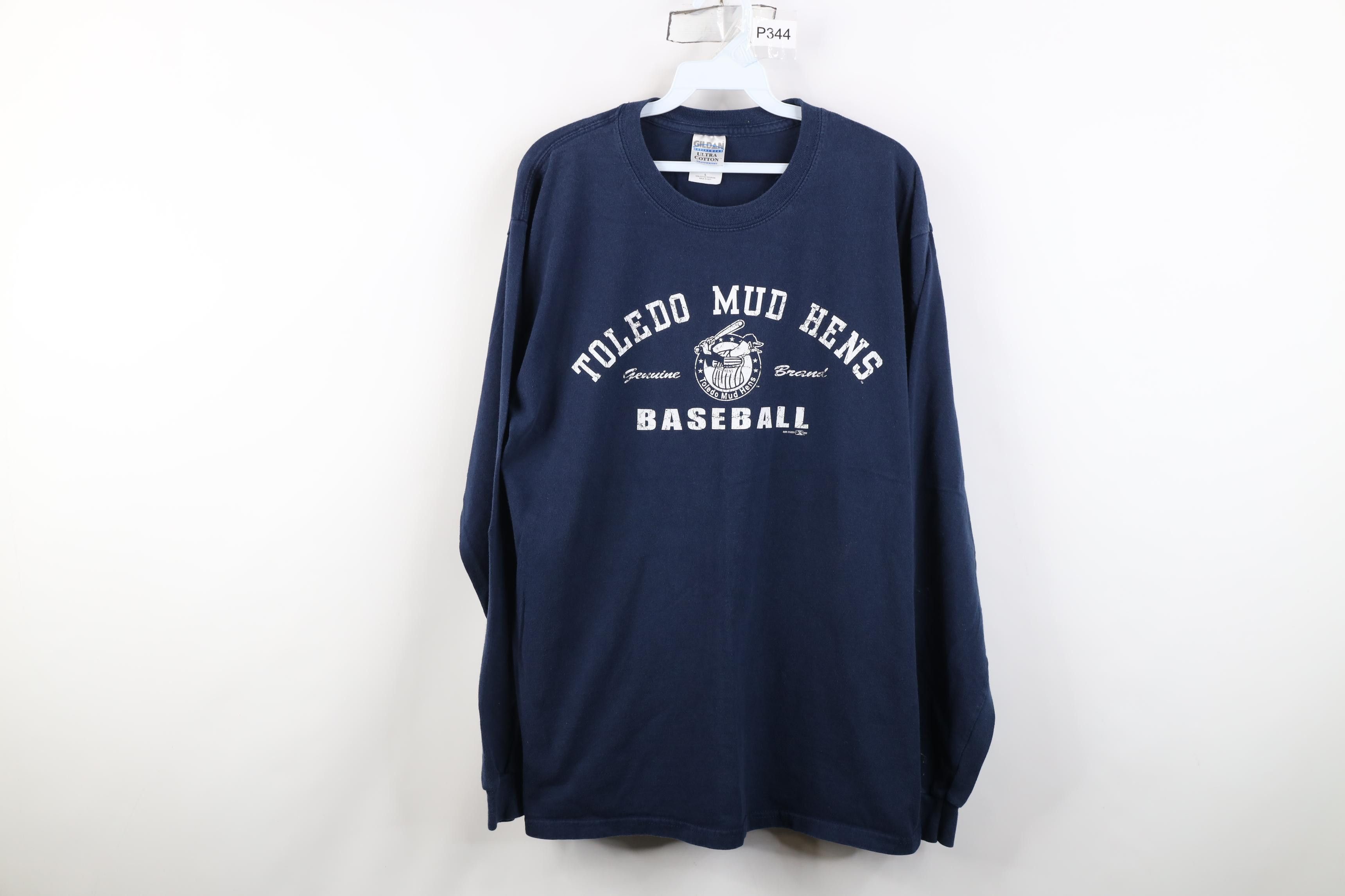 Vintage Vintage Y2K 2005 Toledo Mud Hens Baseball T-Shirt Blue Size US L / EU 52-54 / 3 - 1 Thumbnail