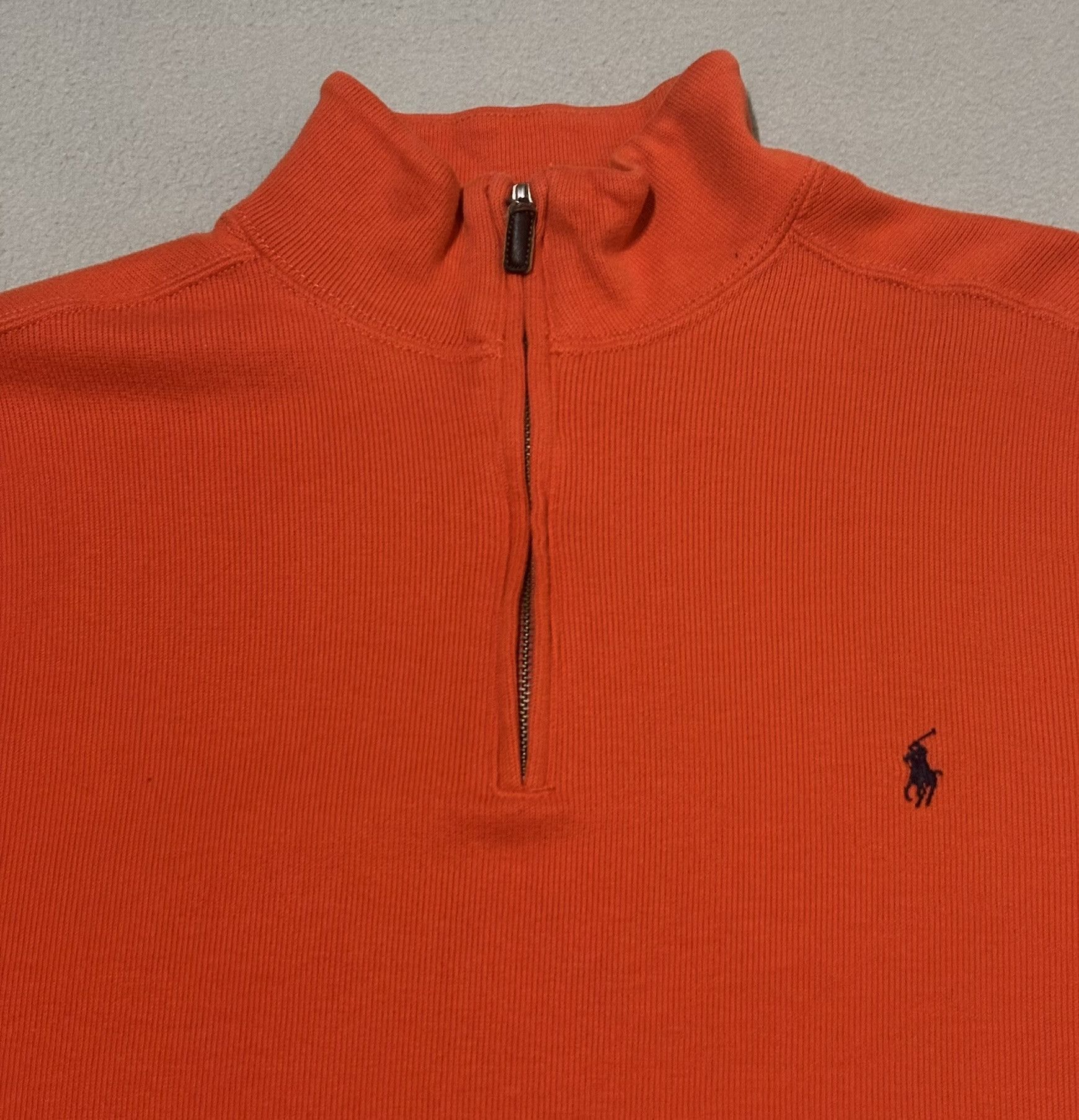 Polo Ralph Lauren Polo Ralph Lauren 1/4 zip sweatshirt orange large Size US L / EU 52-54 / 3 - 10 Thumbnail