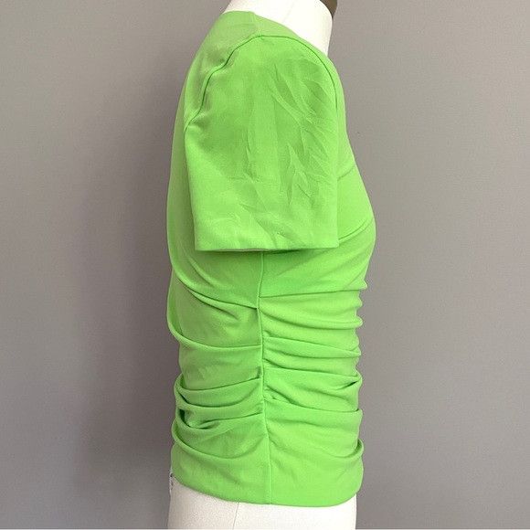 Helmut Lang Helmut Lang Green Ruched T-shirt - S/M, Reversible Size M / US 6-8 / IT 42-44 - 6 Thumbnail