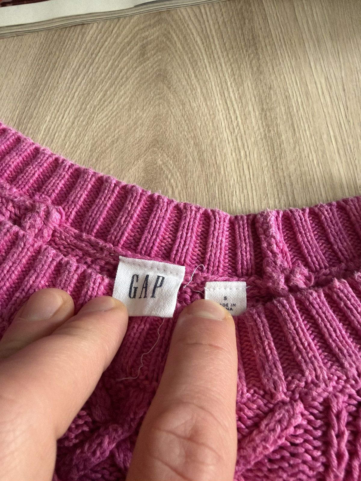 Gap Vintage Gap DB Cable Crewn Sweater 00s Size S / US 4 / IT 40 - 7 Thumbnail