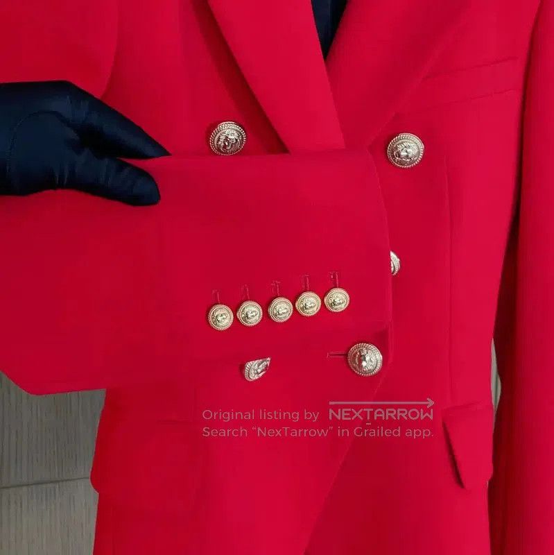 Balmain Balmain Red Wool Women's Blazer . Size S / US 4 / IT 40 - 4 Thumbnail