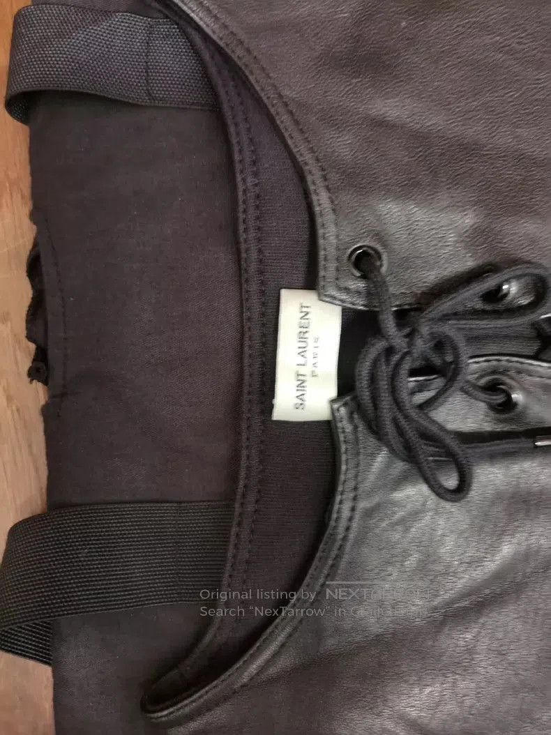 Saint Laurent Paris Saint Laurent Paris Lambskin Panel Hoodie. Size US XL / EU 56 / 4 - 3 Thumbnail