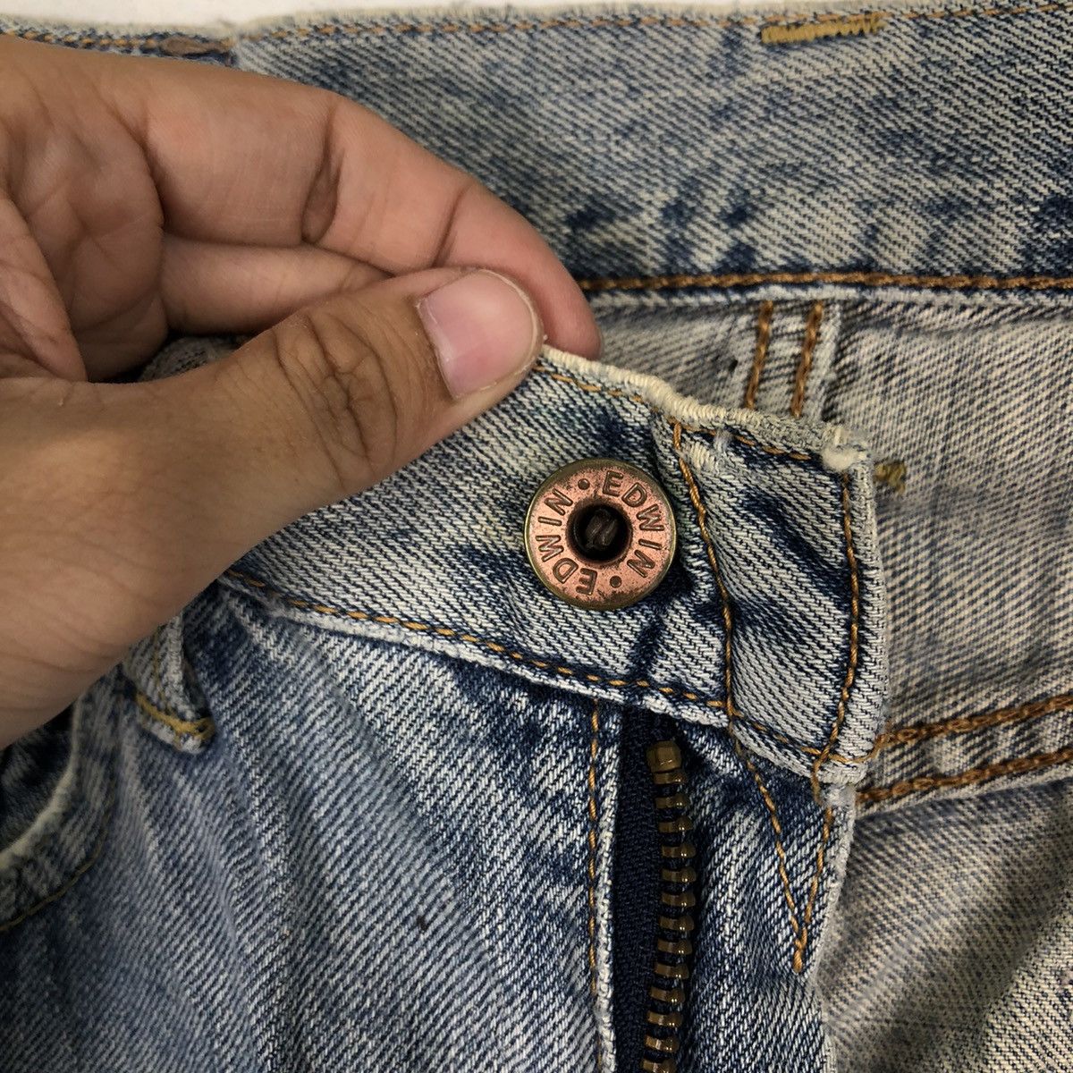 Edwin 🔥90’s VINTAGE SELVEDGES DENIM JEANS EDWIN 505X JAPAN Size US 30 / EU 46 - 13 Thumbnail