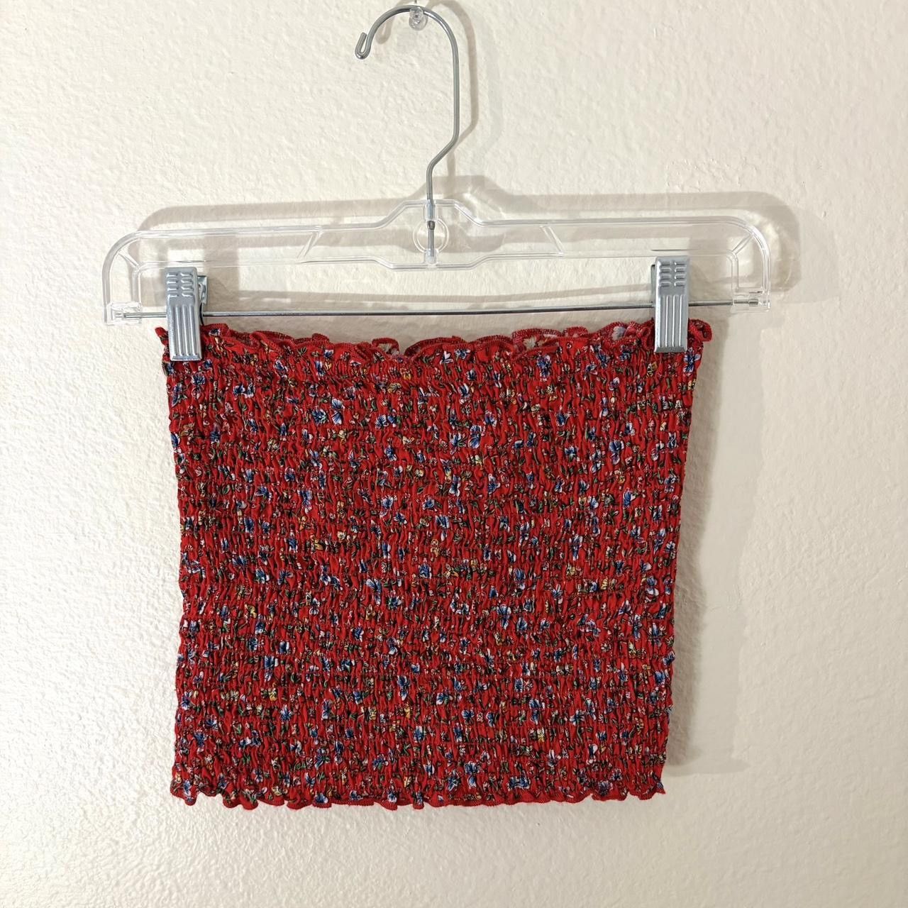 Other windsor red floral strapless bandeau top Size XS / US 0-2 / IT 36-38 - 2 Thumbnail