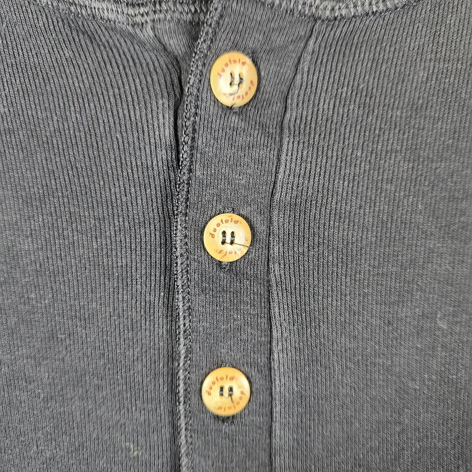 Designer Vintage Duofold 3 Button Short Sleeve Thermal Black Size XL Size US XL / EU 56 / 4 - 4 Thumbnail