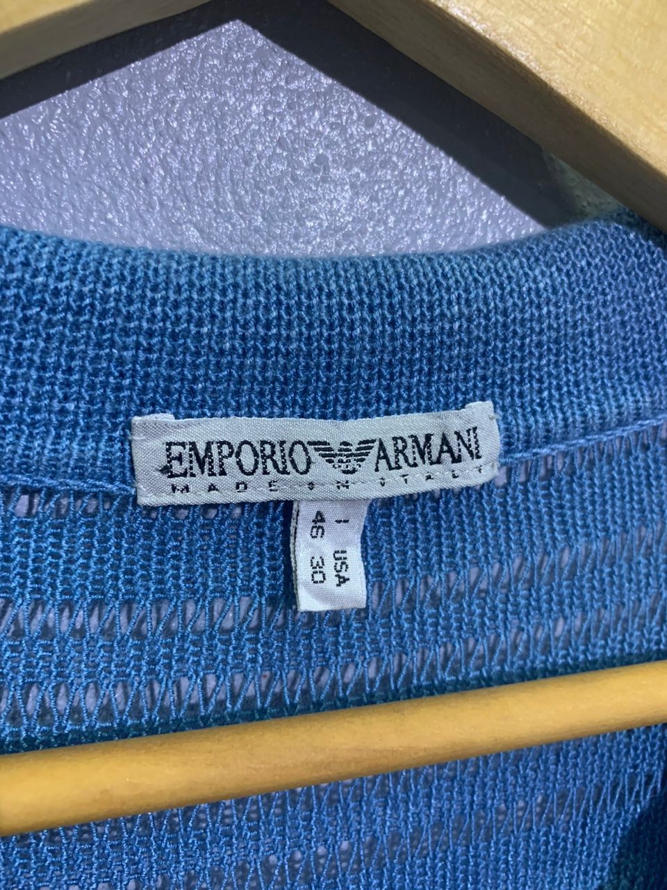 EMPORIO ARMANI ニットポロ archive Emporio Armani Archive Runway Knit Polo 90s