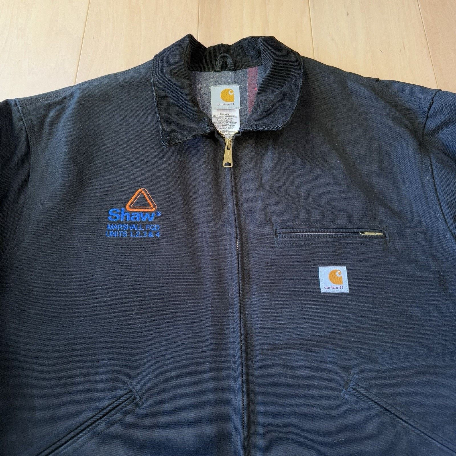 Carhartt Carhartt Detroit Jacket 52 Black Workwear Full Zip Bomber Size US XL / EU 56 / 4 - 3 Thumbnail