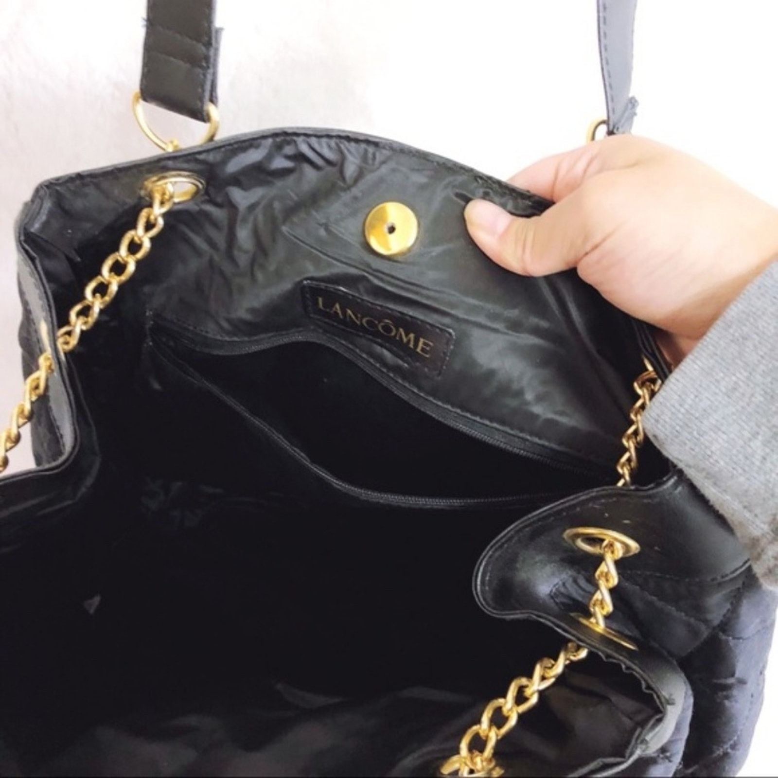 Other Lancôme Black Gold Chain Shoulder Clasp Bag Size ONE SIZE - 2 Thumbnail