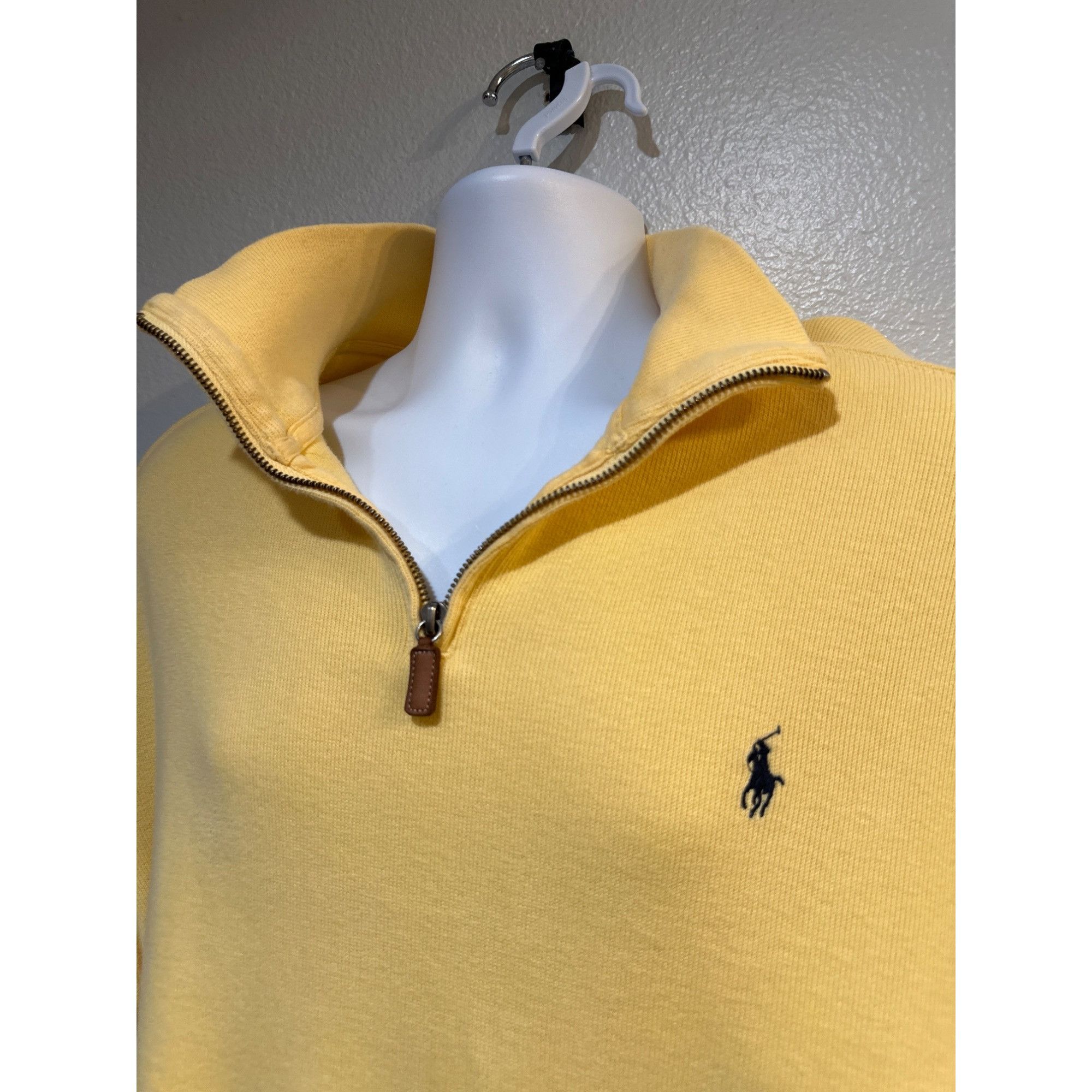 Polo Ralph Lauren Polo Ralph Lauren Lg Yellow Quarter Zip Long Sleeve Knit Swe Size US L / EU 52-54 / 3 - 2 Thumbnail