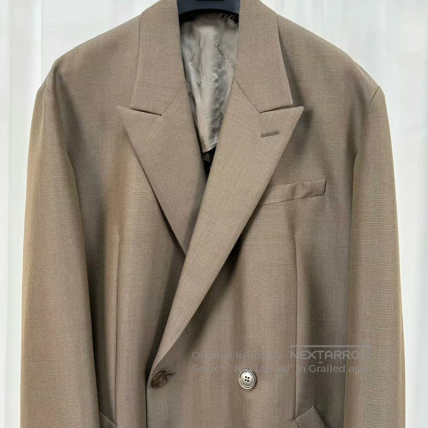 Dior dior double-breasted wool coat in coffee color. Size US L / EU 52-54 / 3 - 3 Thumbnail