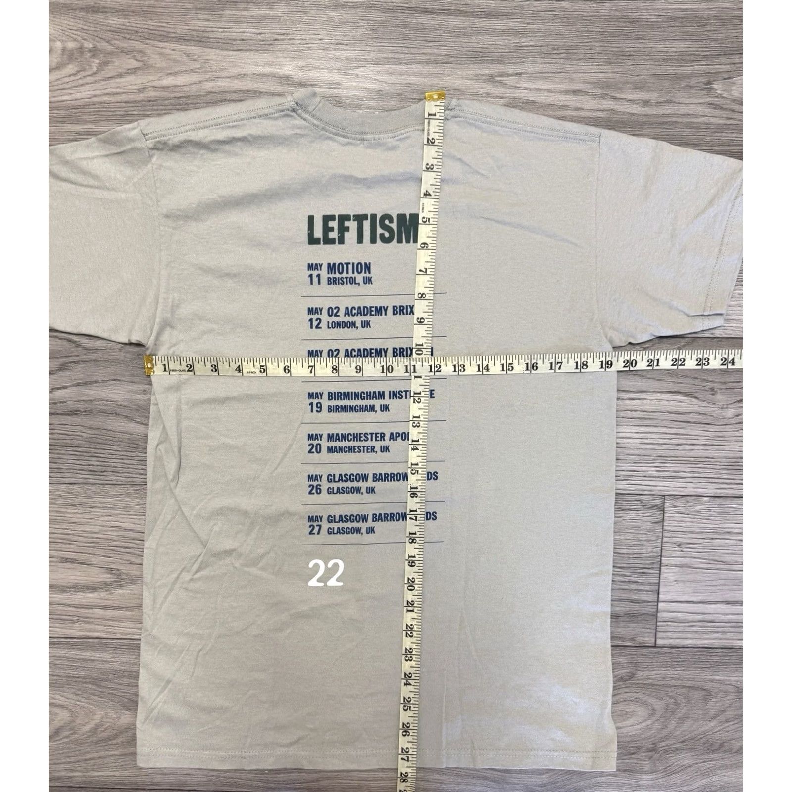 Fruit Of The Loom Leftfield Leftism 2022 UK Tour T-Shirt Gray M Size US M / EU 48-50 / 2 - 3 Thumbnail