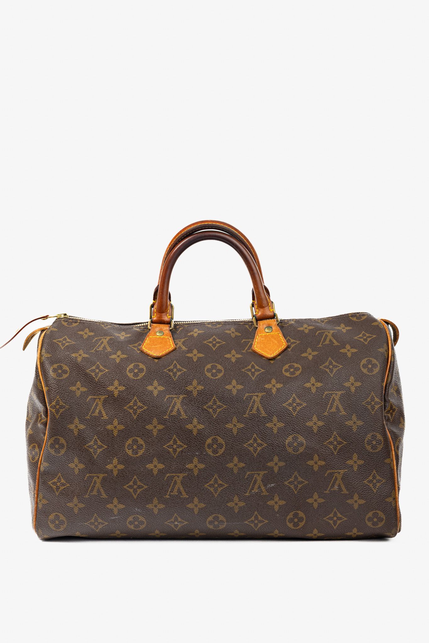 Louis Vuitton Louis Vuitton 80's Speedy 35 Monogram Canvas Boston Bag Size ONE SIZE - 4 Thumbnail