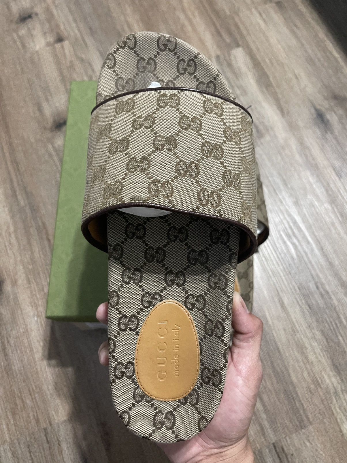Gucci Gucci GG Slide Beige Canvas Size US 10 / EU 43 - 4 Thumbnail