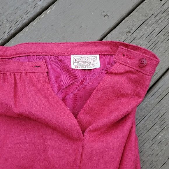 Pendleton × Vintage Vintage 80s Barbie Hot Pink Virgin Wool Preppy Acadamia Work Size 27" / US 4 / IT 40 - 6 Thumbnail