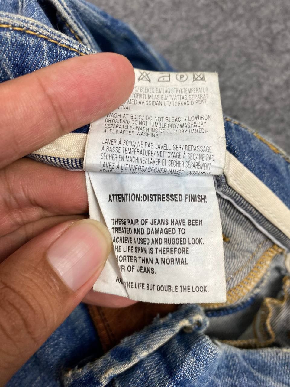 Acne Studios RARE!! vintage acne studios distressed denim made in turkey Size US 29 - 12 Thumbnail