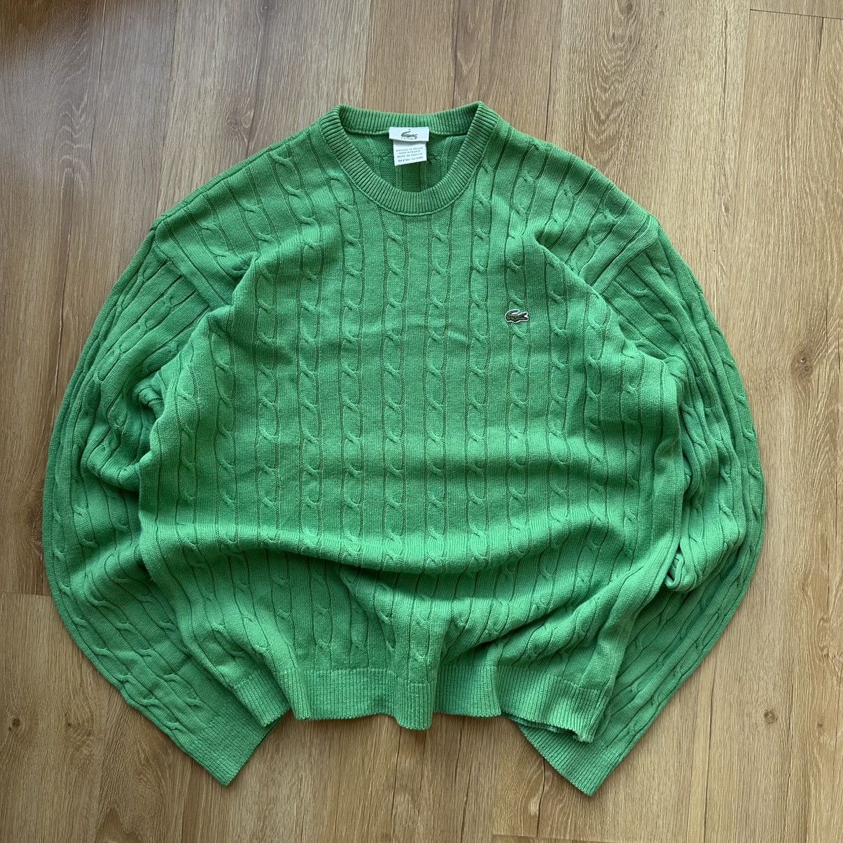 Lacoste Lacoste Cable Knit Wool Vintage Sweater 90s Oldmoney Size US L / EU 52-54 / 3 - 5 Thumbnail