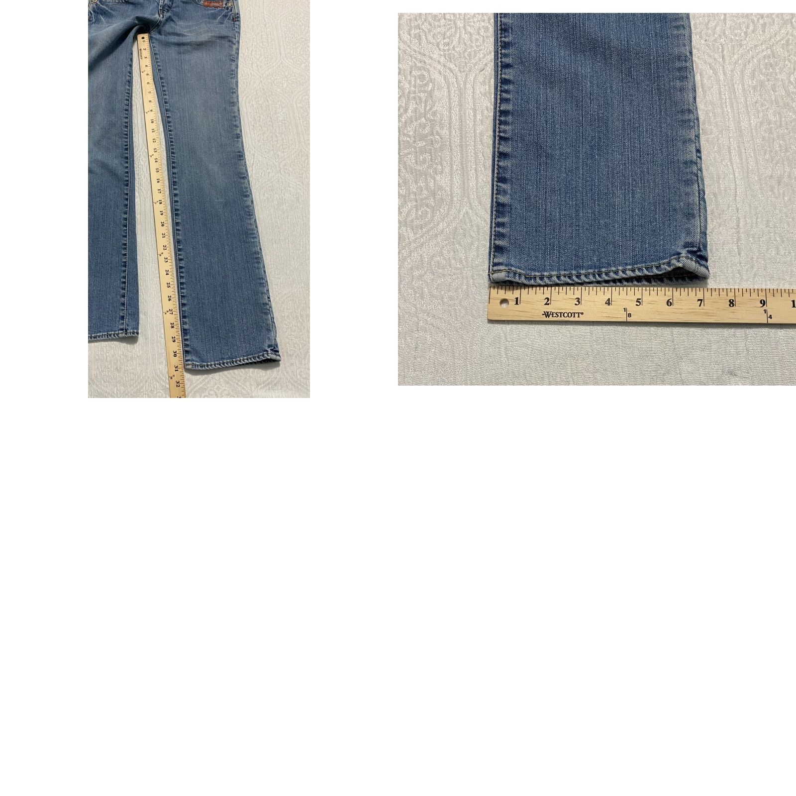 Denime BCBGirls Jeans Denim Straight Womens Size 27 Blue Low Rise Whiskers 5-Pocket Design Size 27" / US 4 / IT 40 - 9 Thumbnail