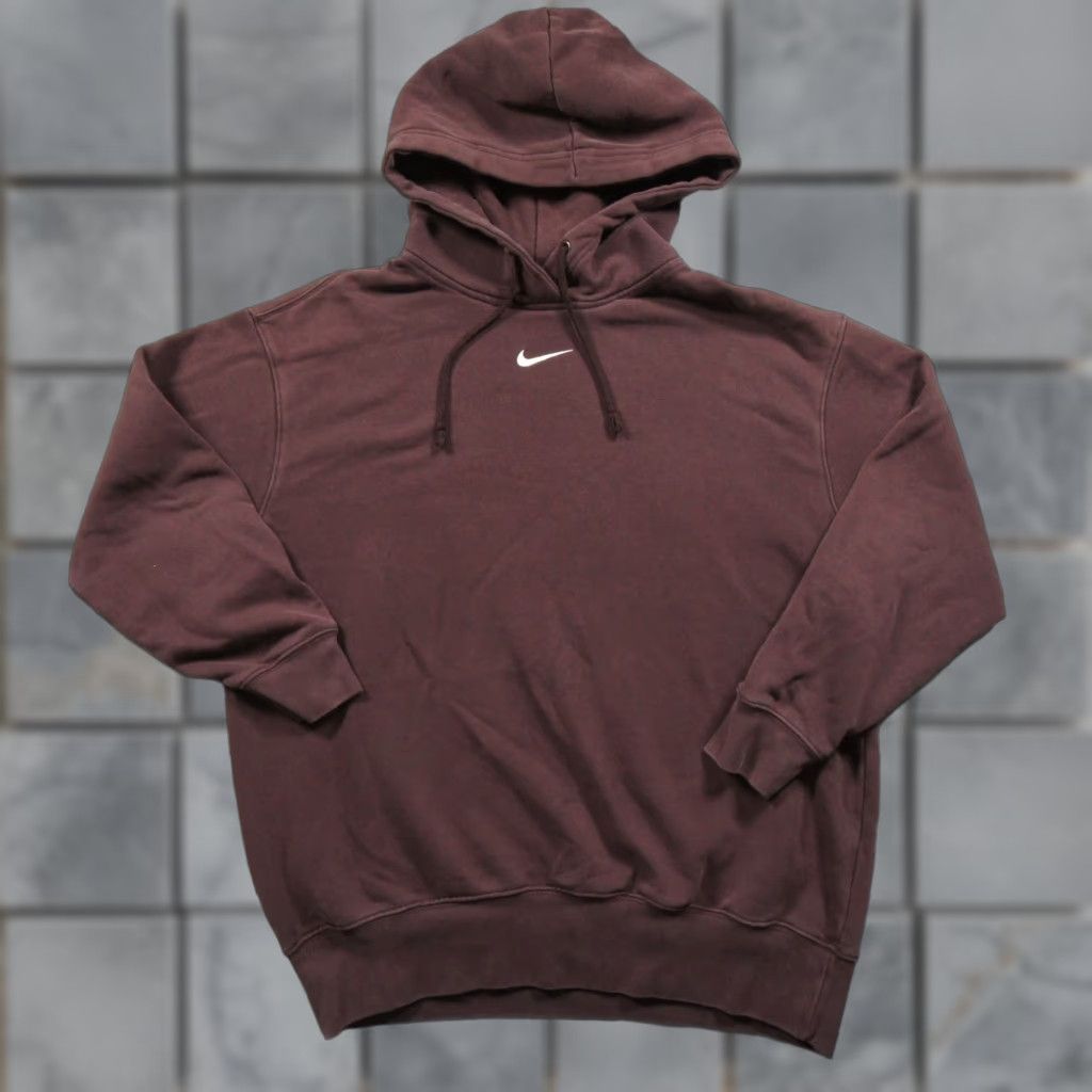 Nike Nike Hoodie Mens XS Burgundy Oversized Pullover Center Swoosh Adult Sweatshirt Size US XS / EU 42 / 0 - 1 Thumbnail