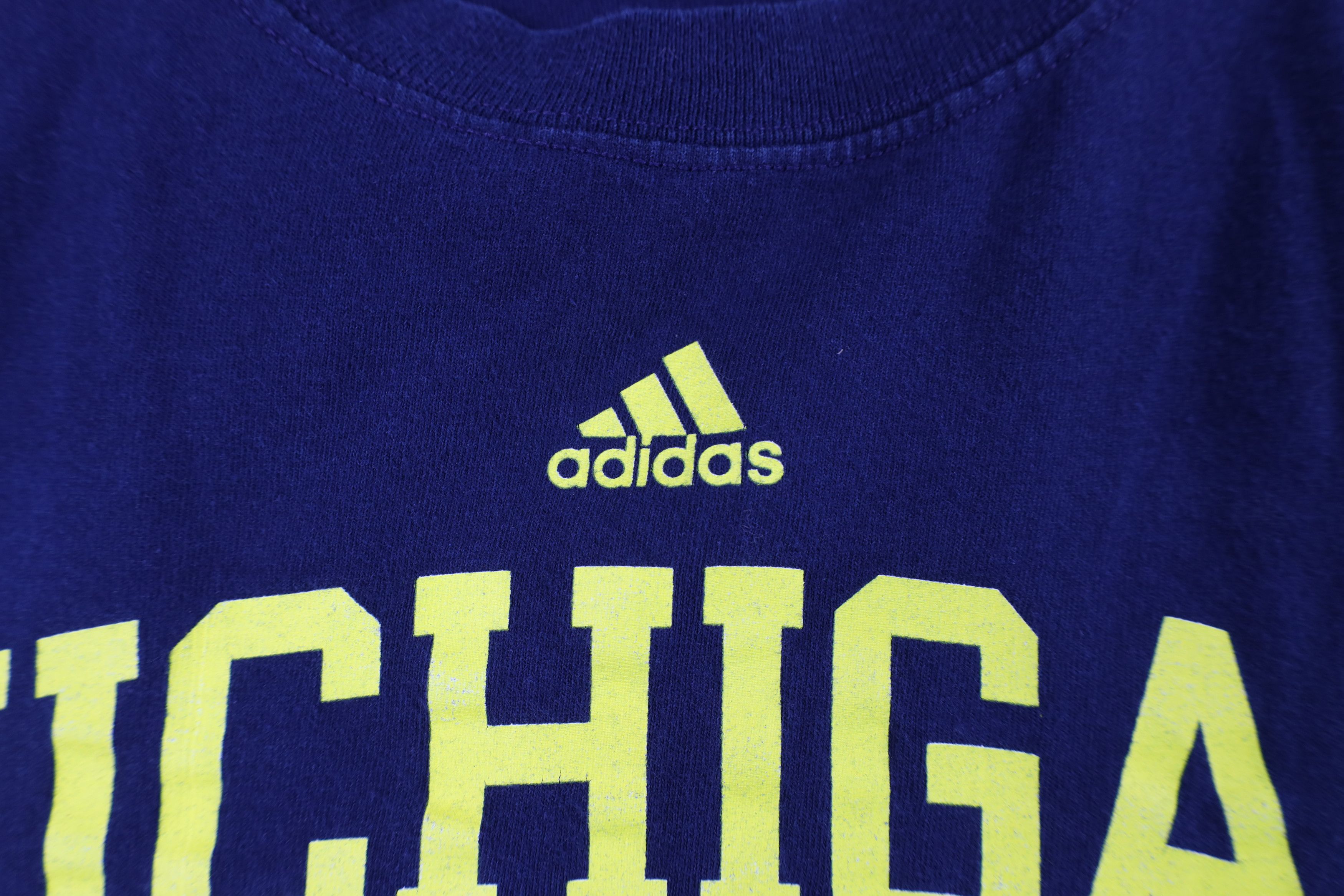 Adidas Vintage Y2K Adidas University of Michigan Hockey T-Shirt Size US XL / EU 56 / 4 - 8 Thumbnail