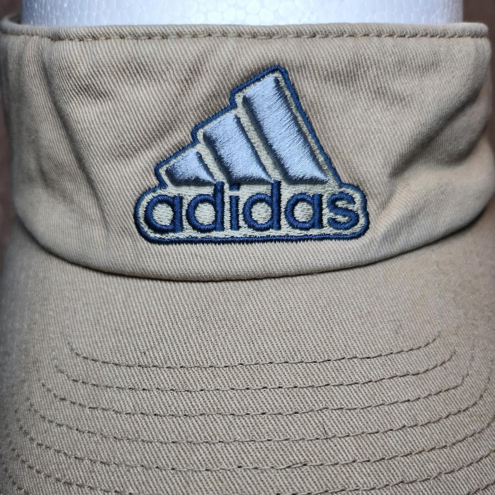 Adidas Adidas Visor Hat Cap Climate Beige Adjust Embroidered Golf Size ONE SIZE - 5 Thumbnail