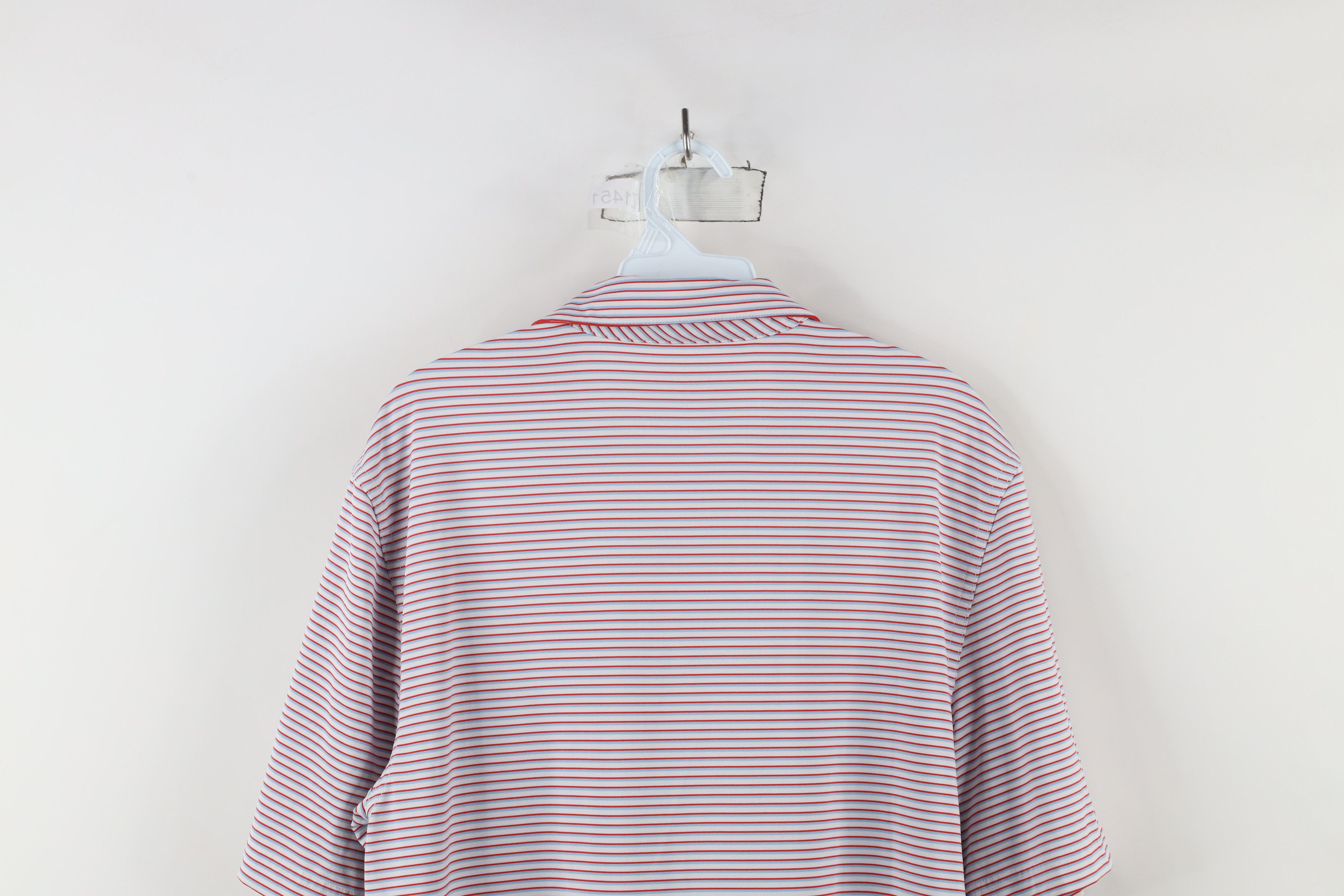 Vineyard Vines × Vintage Vineyard Vines Tech Striped Whale Logo Collared Golf Polo Size US M / EU 48-50 / 2 - 10 Thumbnail